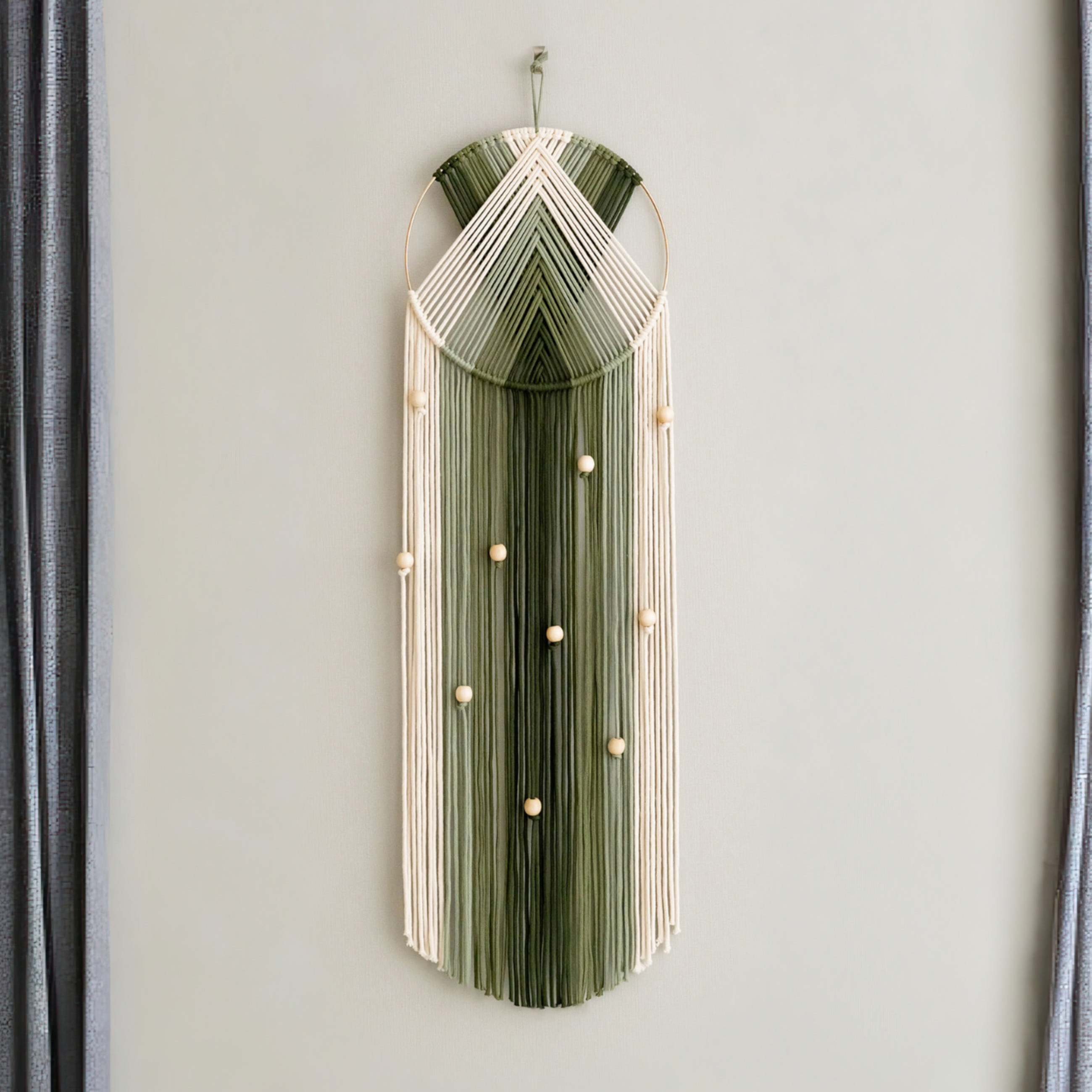 Boho Macrame Wall Hanging – Cotton Dreamcatcher Wall Decor Handmade V51