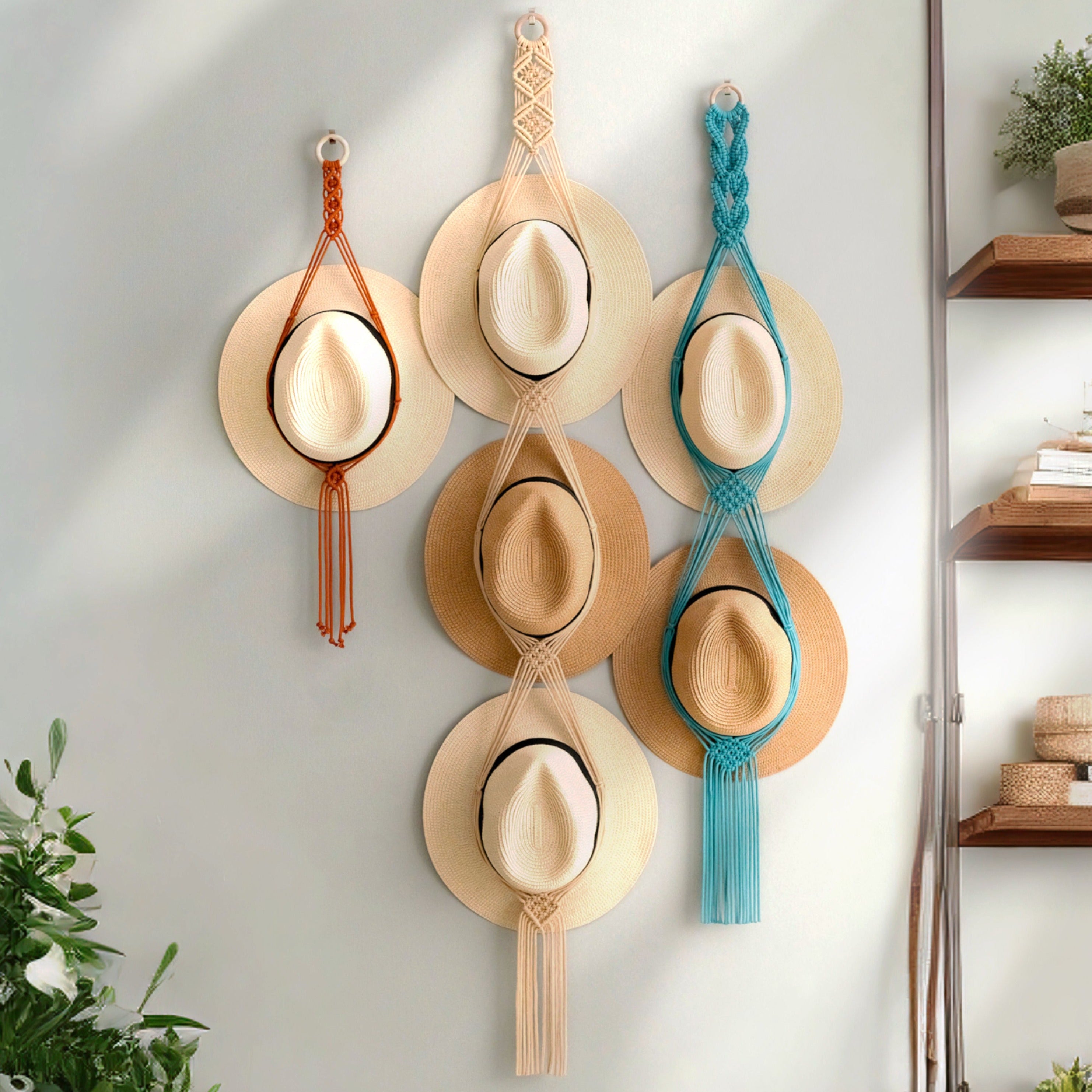 Macrame Hat Hanger For Stylish Boho Hat Display Solution