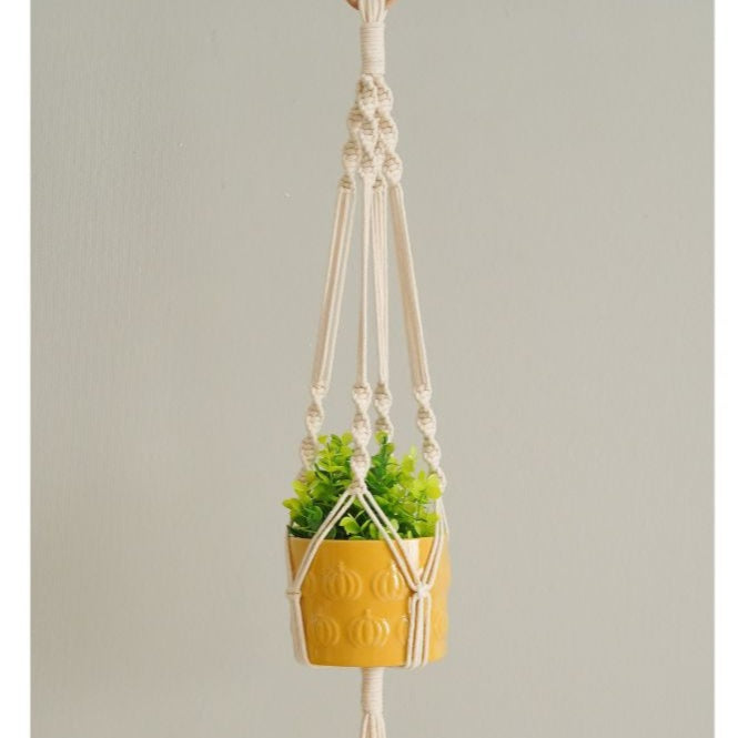 Macrame Plant Hanger – Cotton Cord Hanging Plant Holder P03