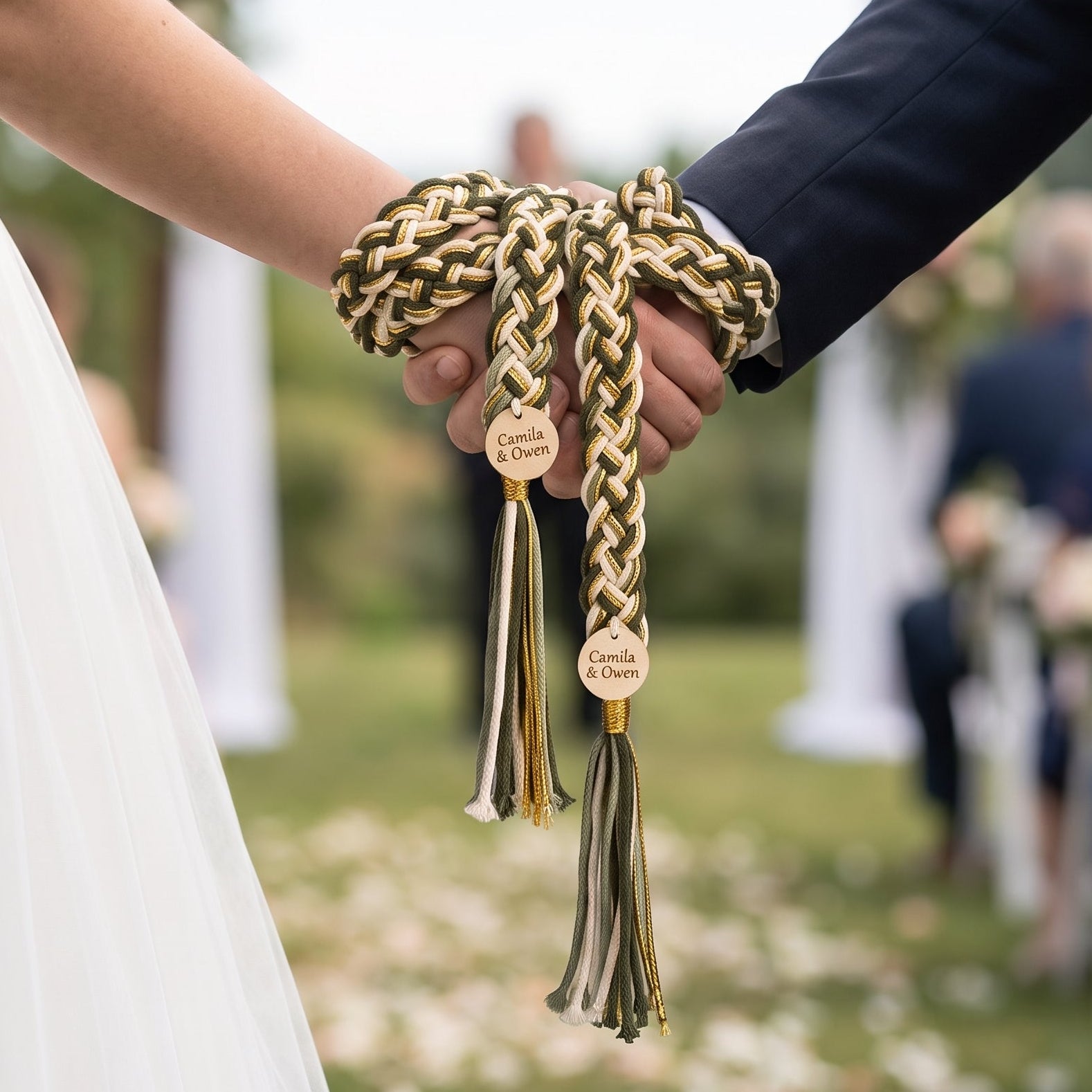 Braided Handfasting Ceremony Cord for Modern Weddings T21