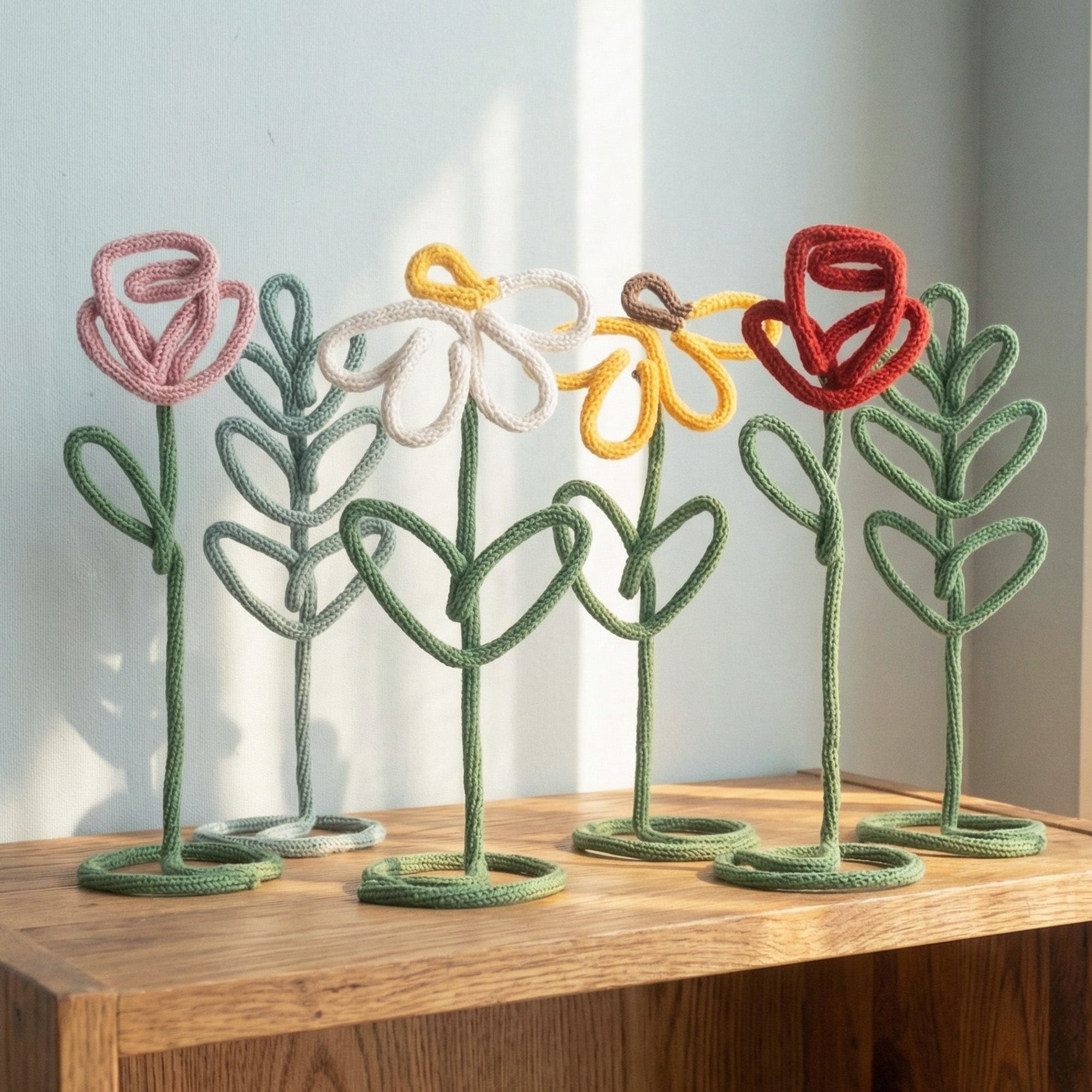 Flower Table Decor Wood Table Centerpiece Decor for Home Styling U43