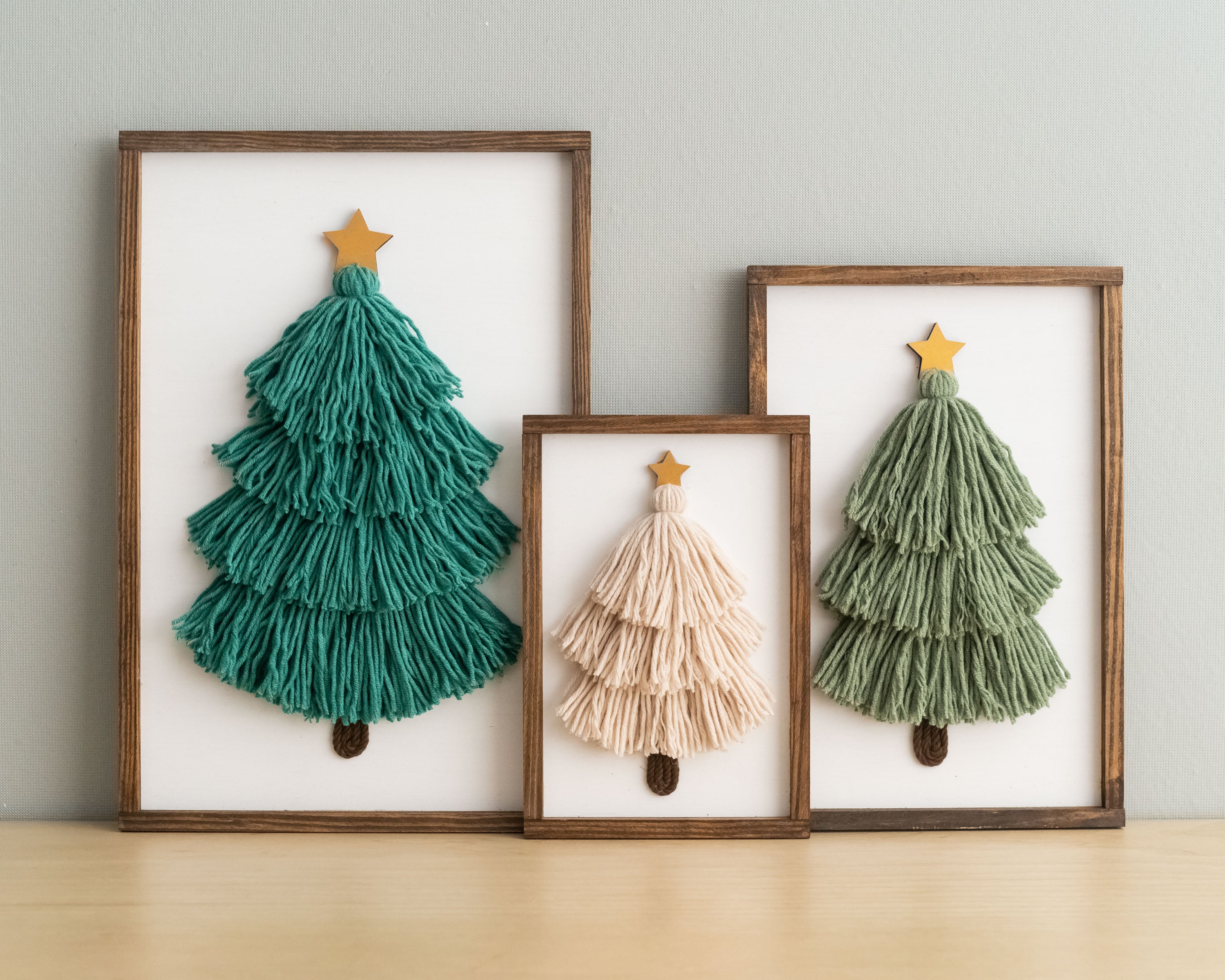 Macrame Snowflakes Ornament macrame cord for Christmas wall decor V23