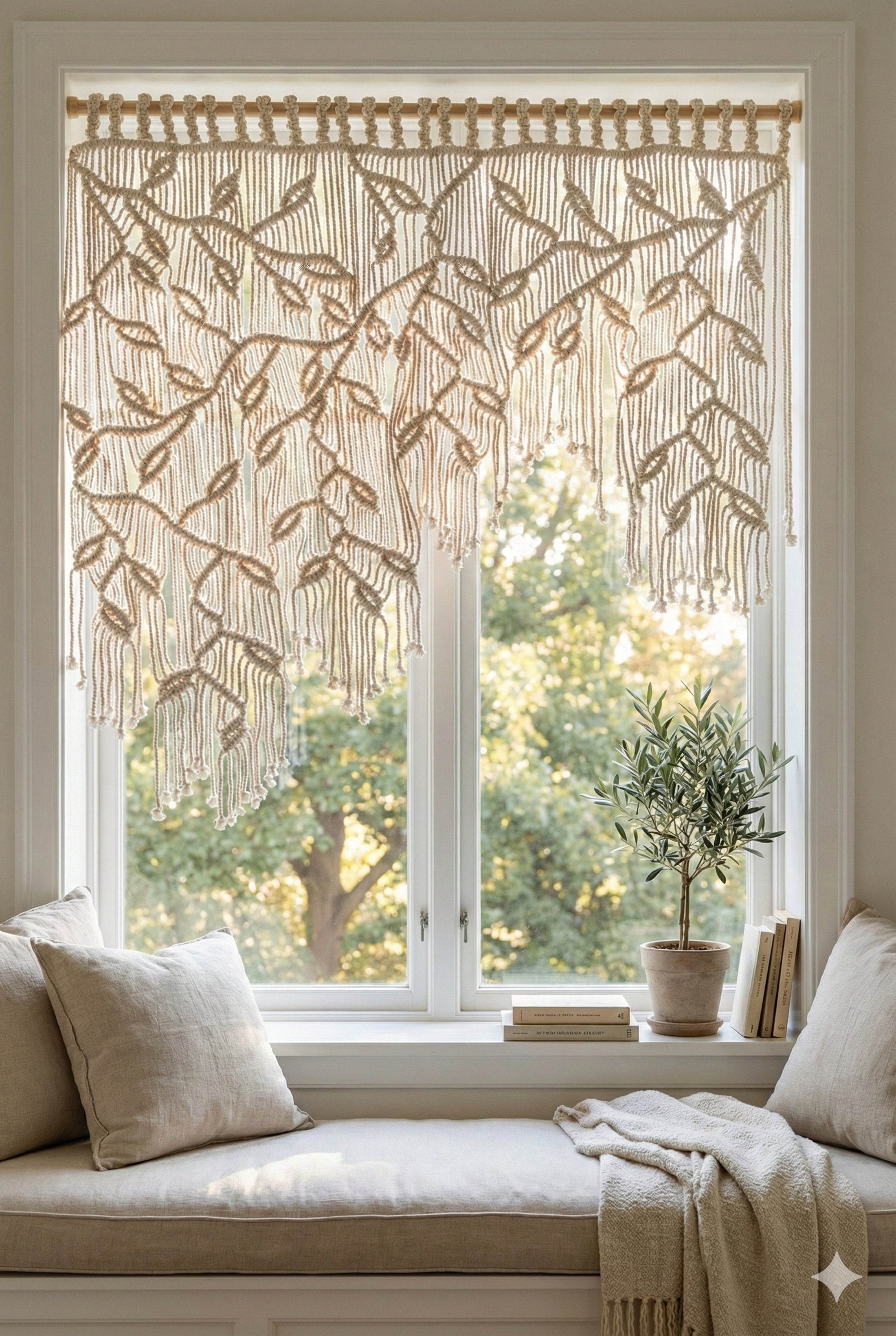 Macrame Curtain for Boho Wall Hanging and Home Decor C10