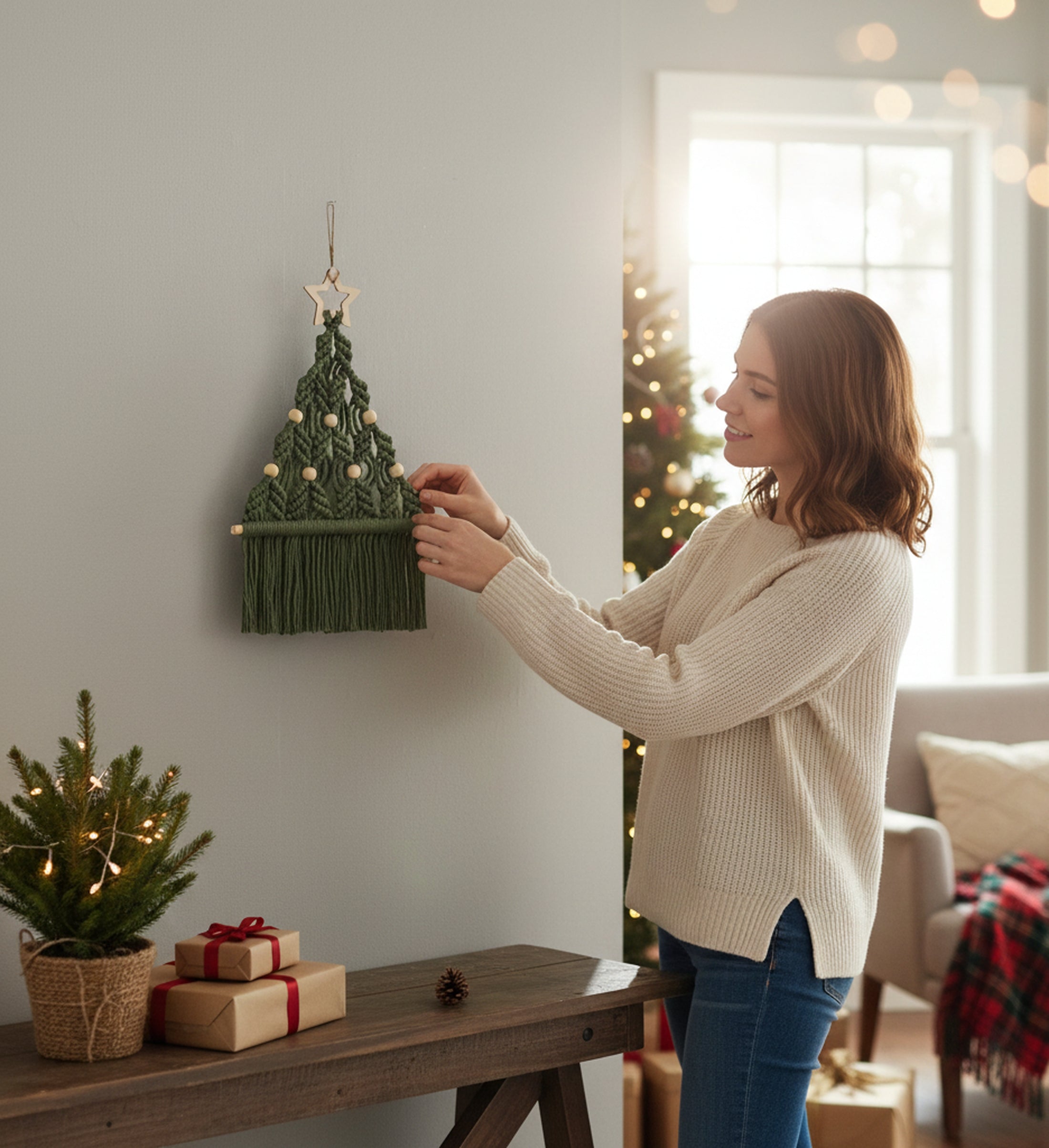 Macrame Christmas Tree Pattern Macrame for DIY Holiday Decor P20