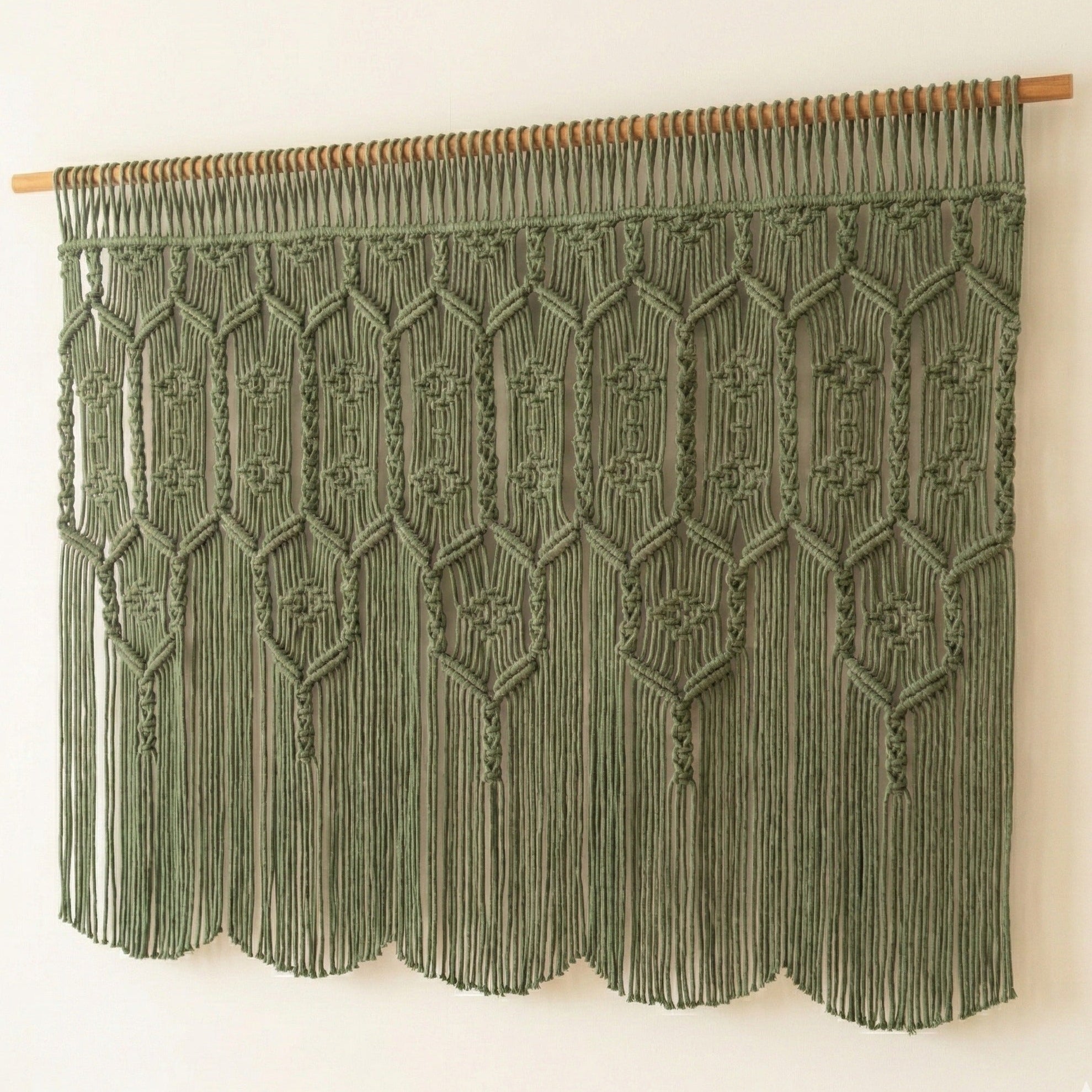 Macrame Curtain for Boho Curtain Decor and Macrame Wall Art C31