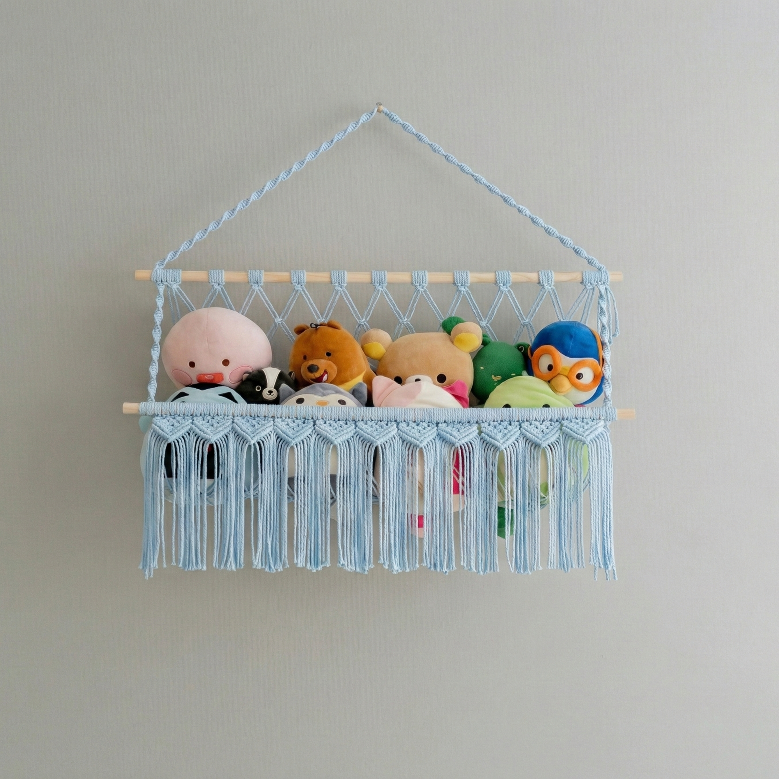 Macrame Toy Storage Hammock for Toy Hammock and Plush Net I65