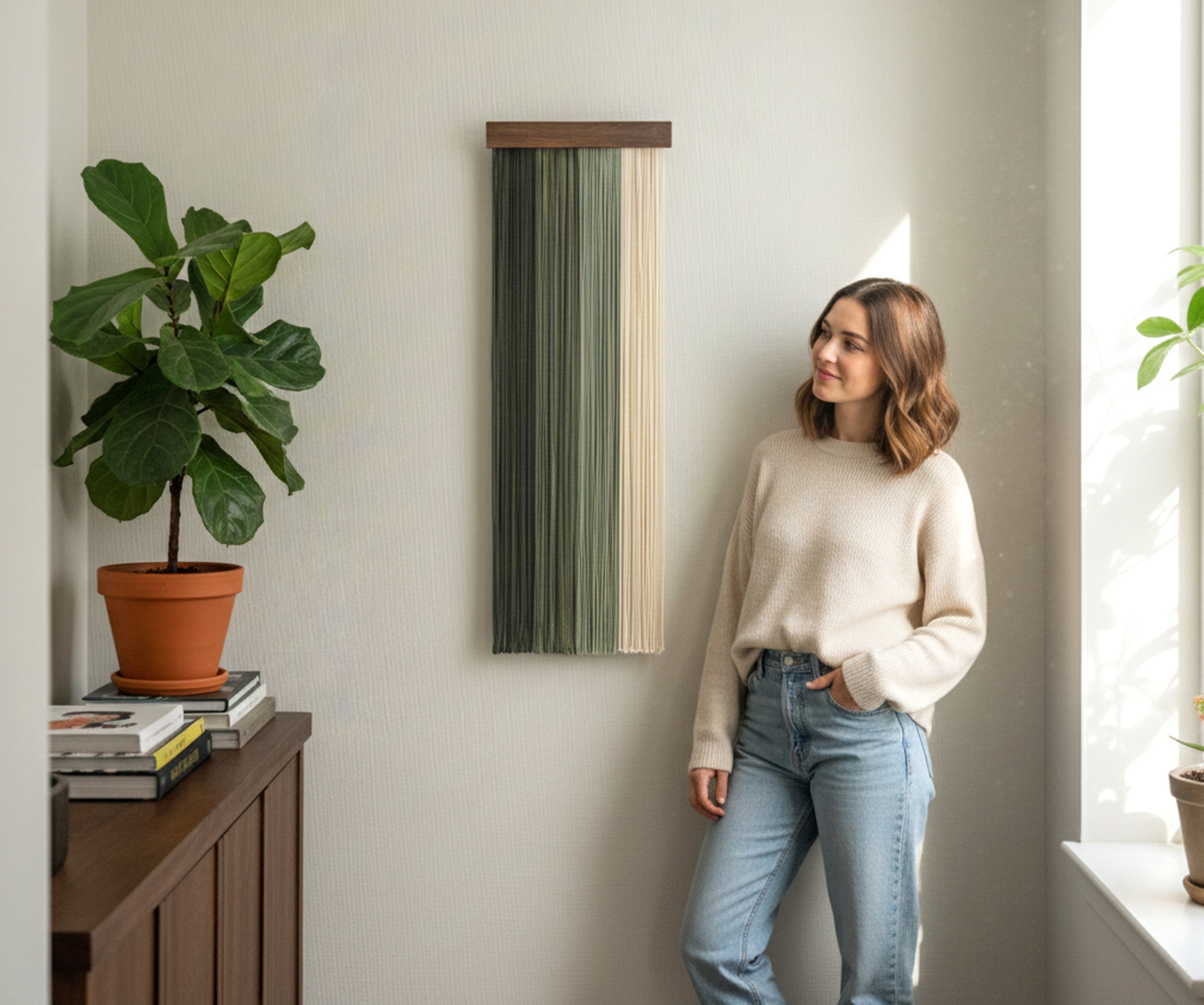 The Fade Macrame Wall Hanging for Fiber Wall Art Decor W76