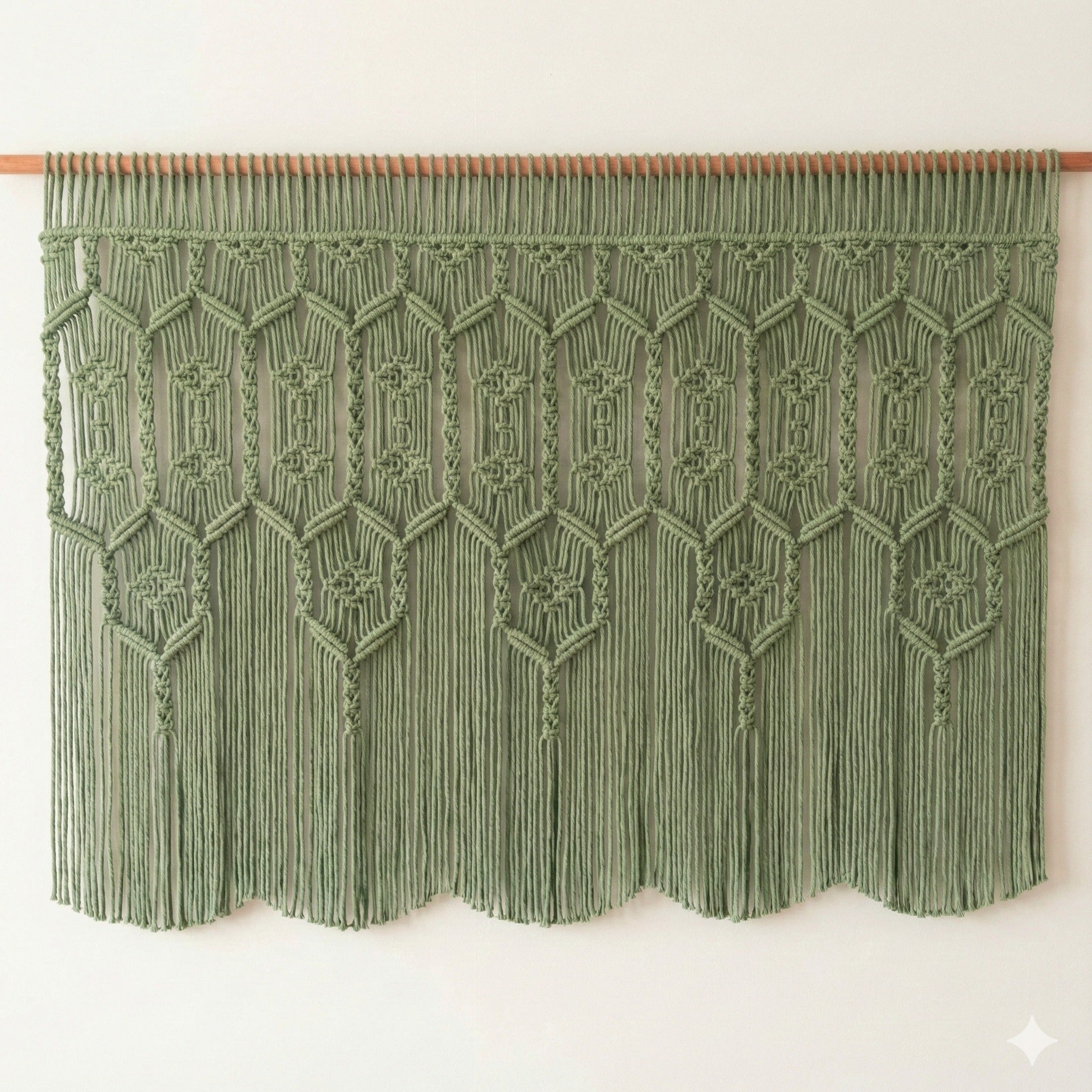 Macrame Curtain for Boho Curtain Decor and Macrame Wall Art C31