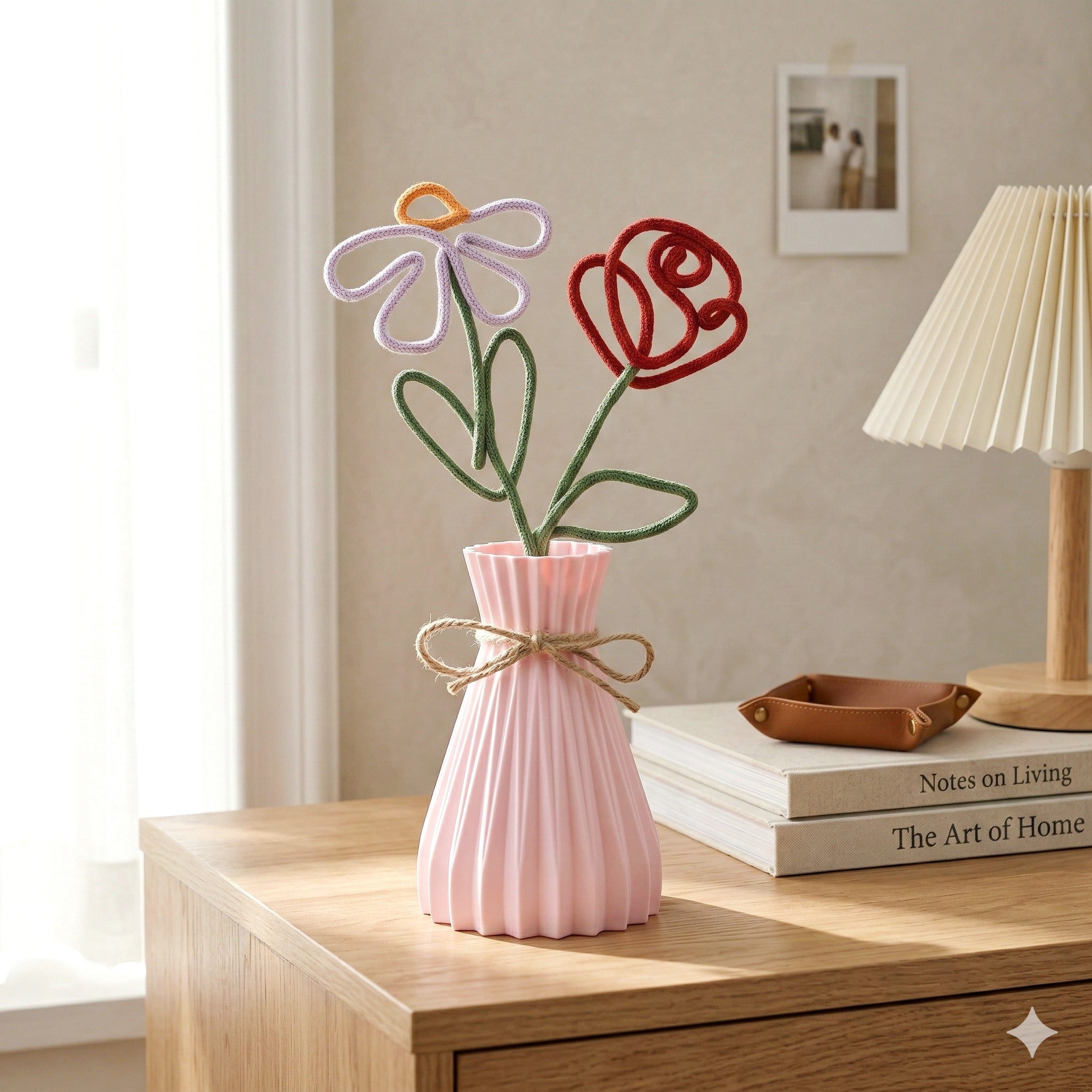 Flower Vase Stems Decor Handmade for Boho Floral Wall Decor U41