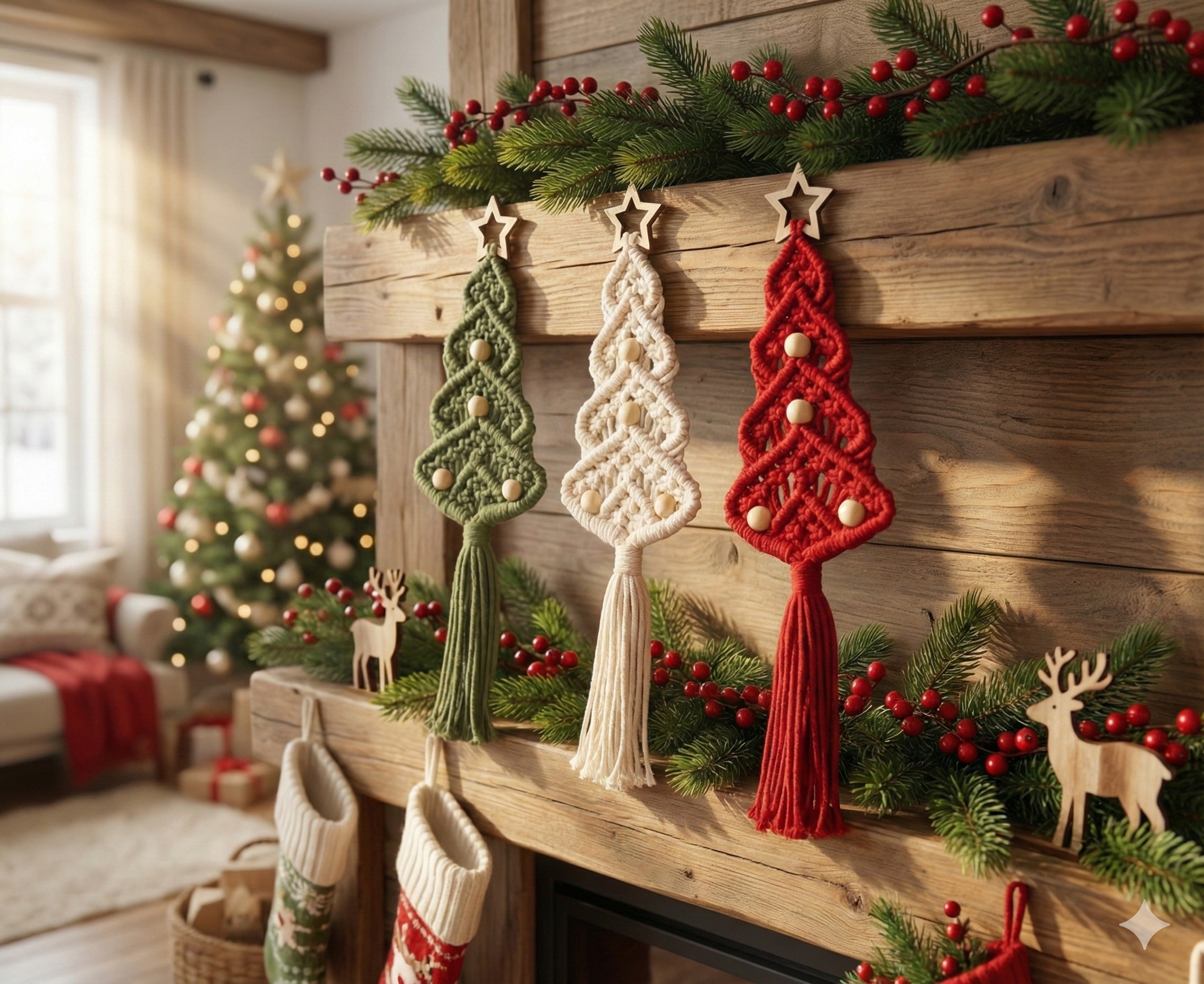 Macrame Christmas Tree Pattern for Macrame Pattern and Boho Decor P54