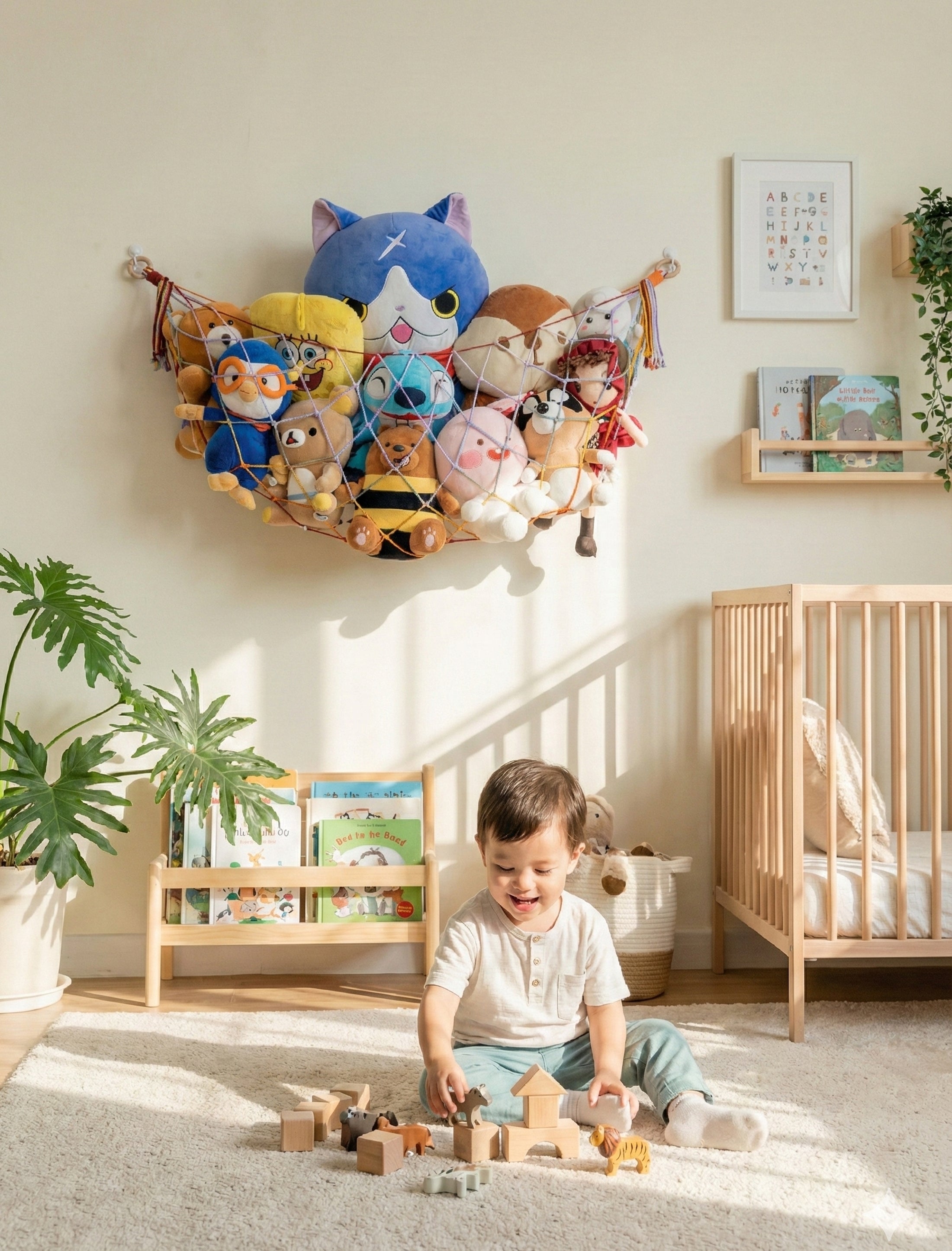 Macrame Toy Storage Hammock for Toy Hammock and Kids Storage H25