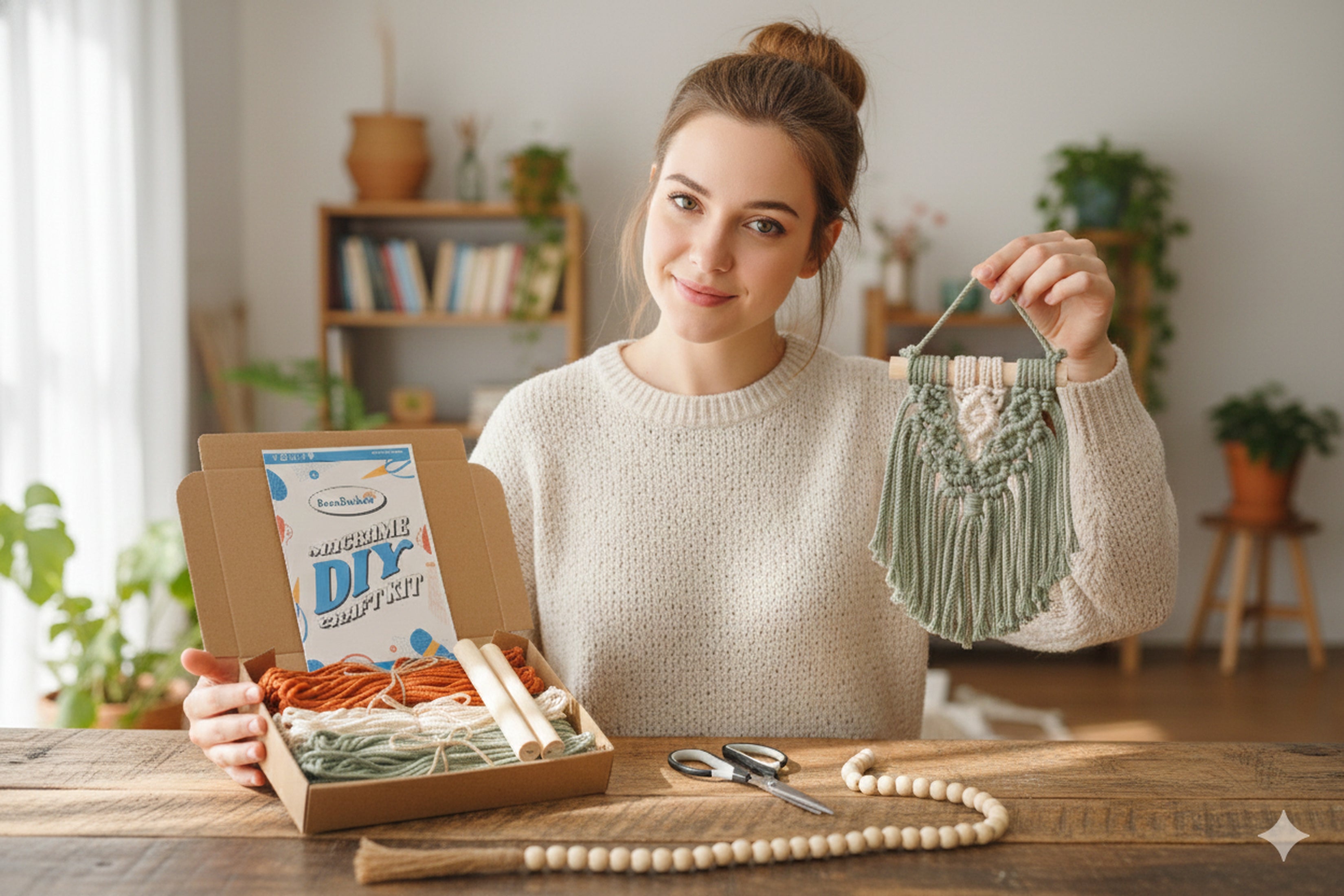 Small Macrame Wall Hanging DIY Kit For Beginner K17