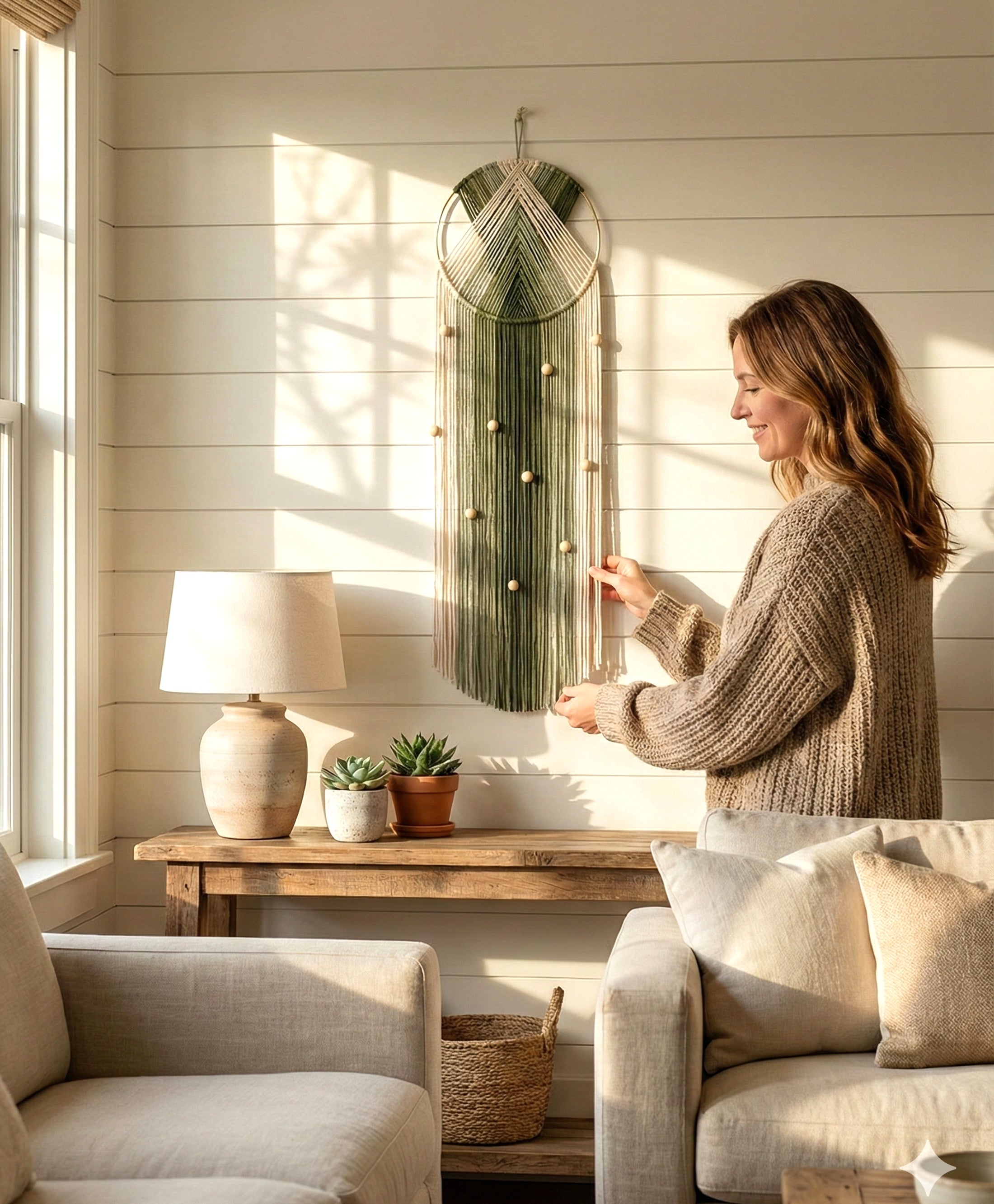 Macrame Dreamcatcher Wall Hanging Macrame for Boho Wall Decor V51