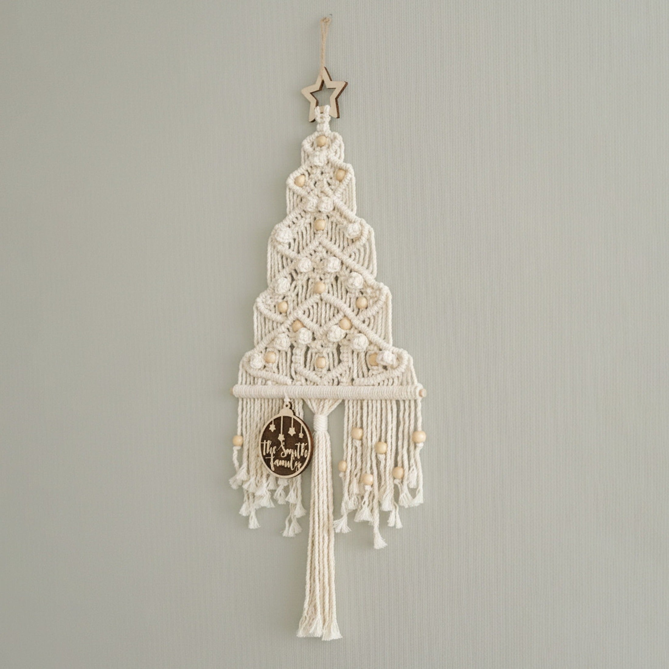 Macrame Christmas Tree Wall Hanging for Christmas Wall Decor X30