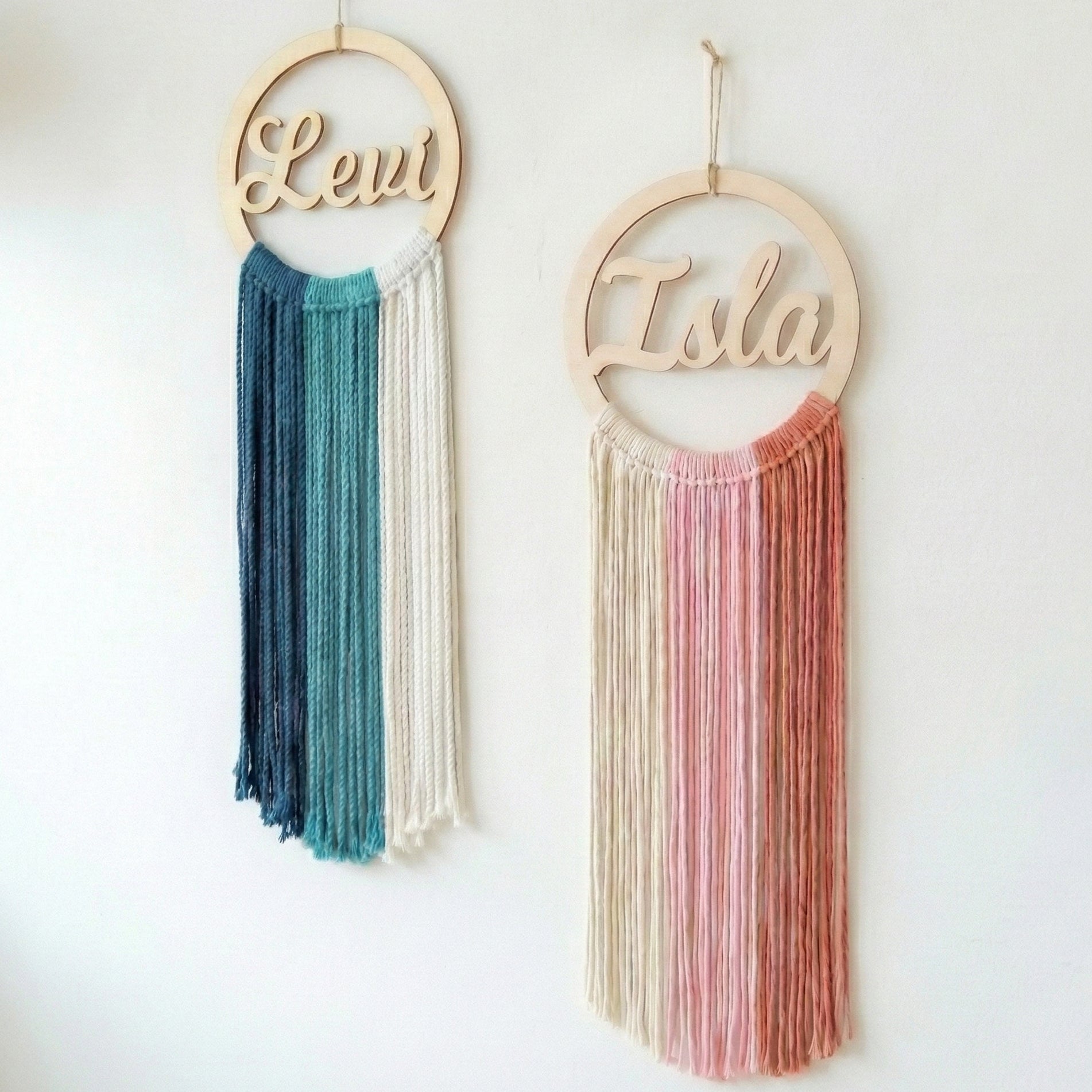 Personalized Name Sign Macrame Wall Hanging for Baby Room W08