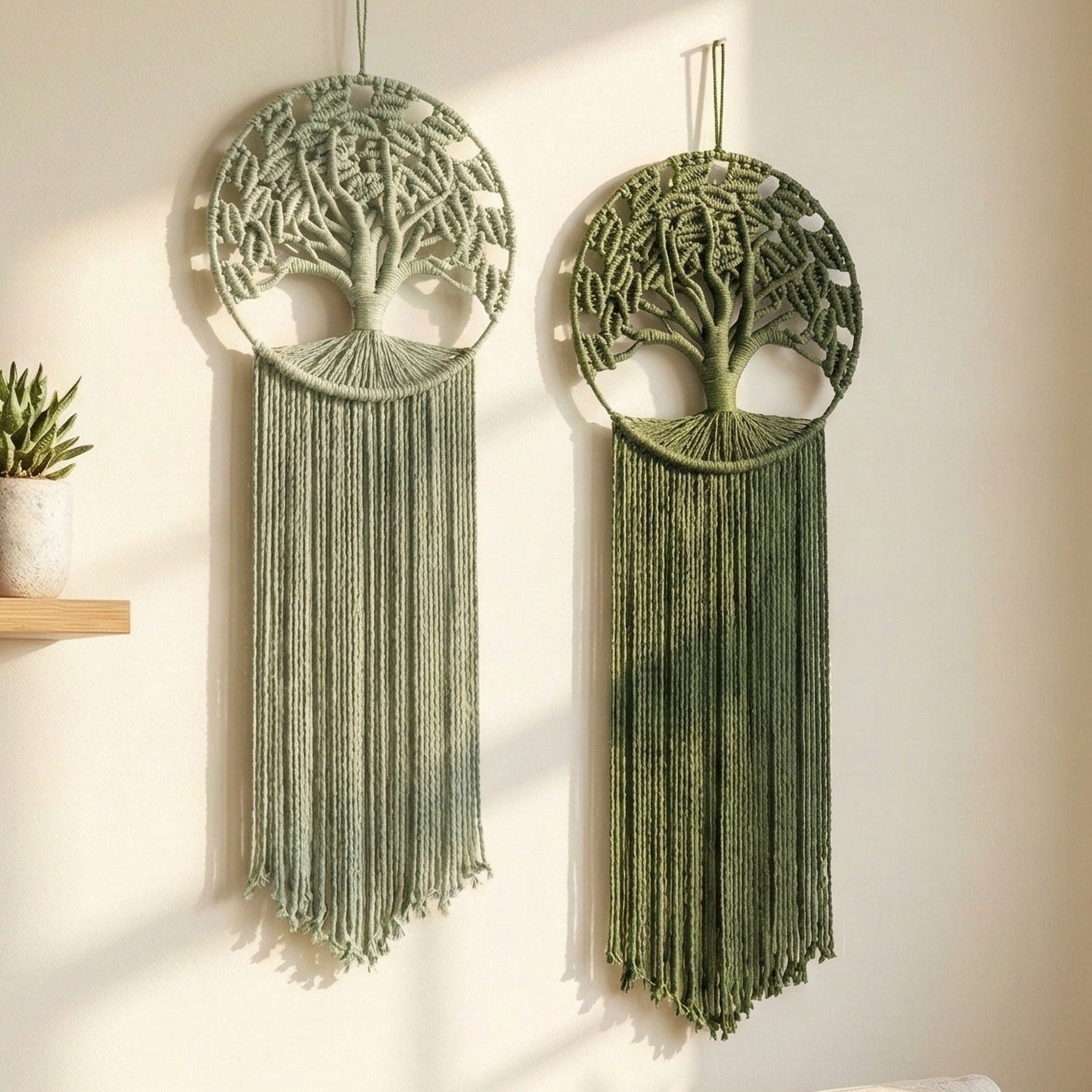 Macrame Tree Of Life Wall Hanging for Nature Wall Decor V41
