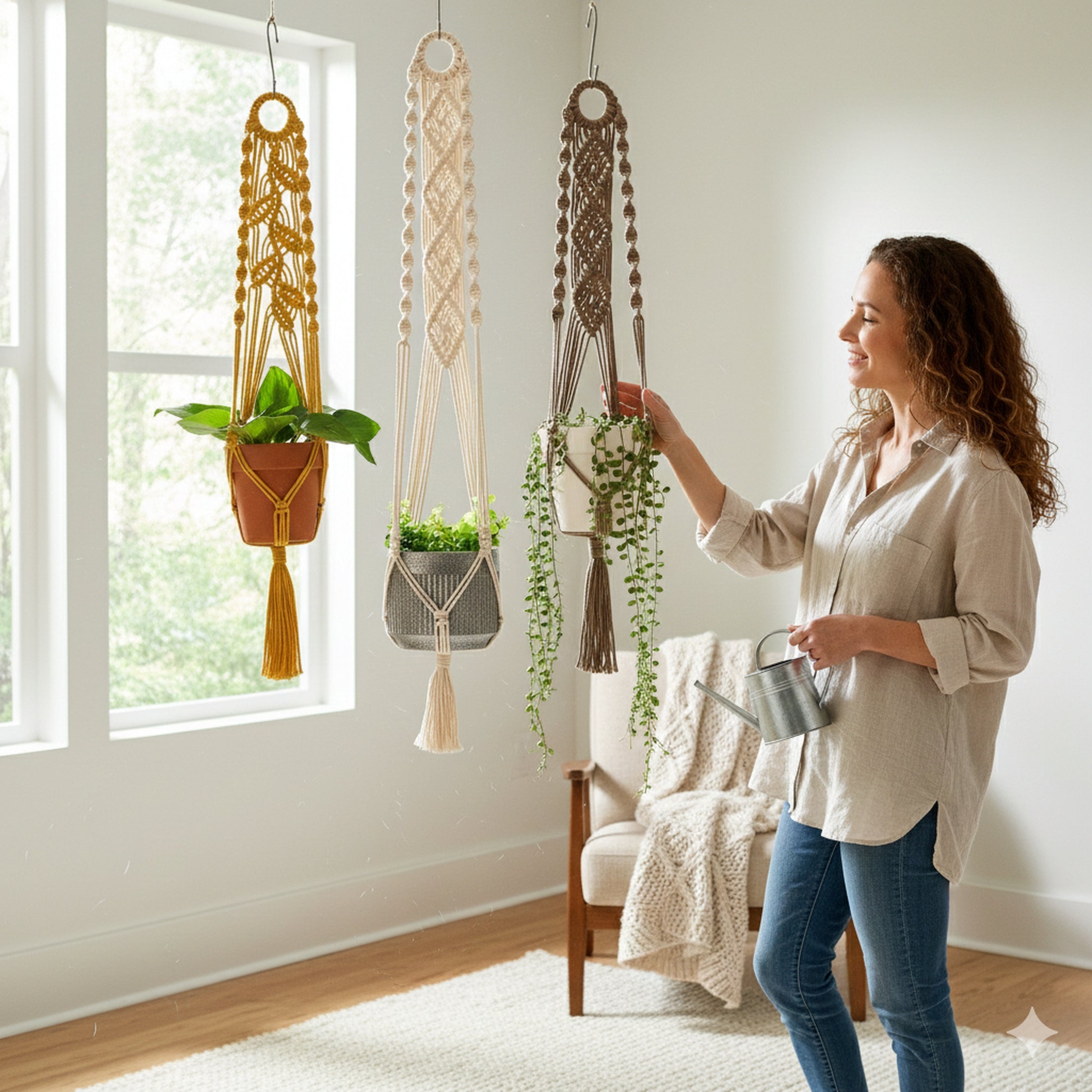 Macrame Plant Hanger macrame for plant hangers and display decor I71