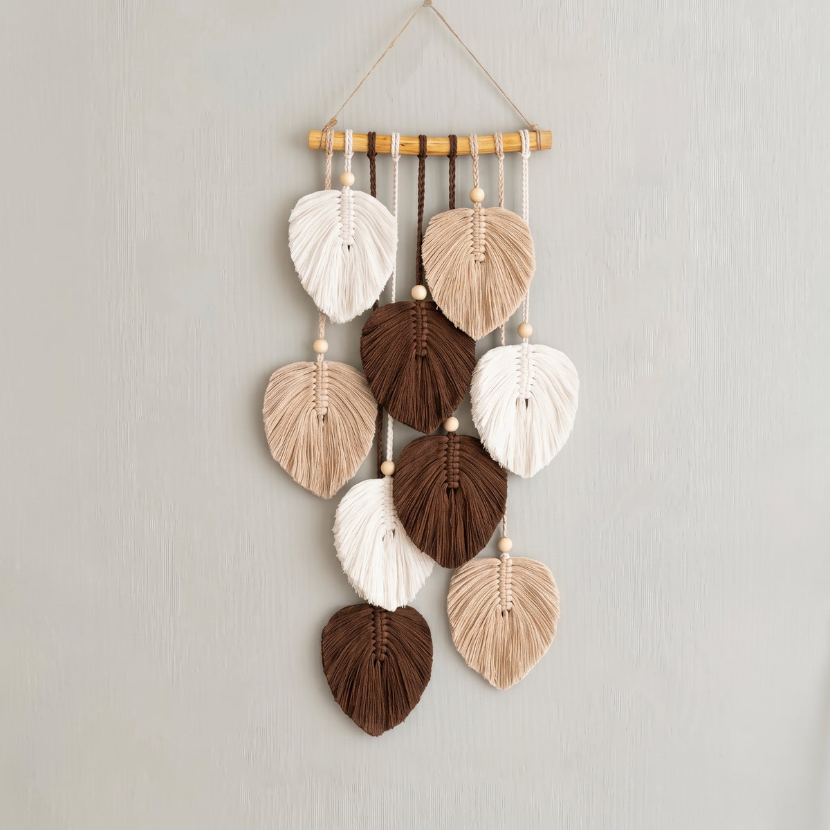 Boho Wall Decor - Cotton Macrame Leaf Wall Hanging L40
