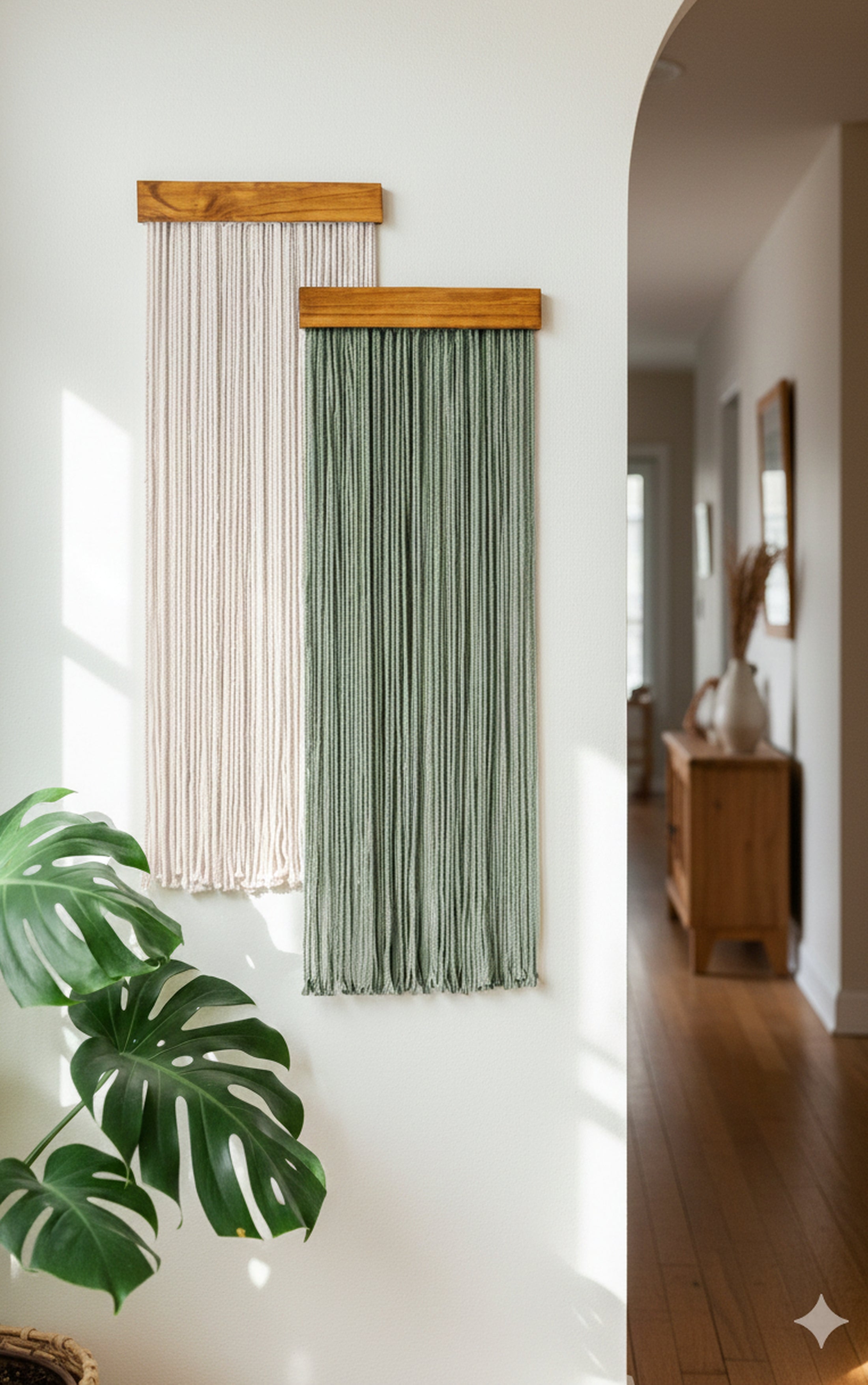 The Stillness macrame wall hanging for minimalist fiber wall art W18