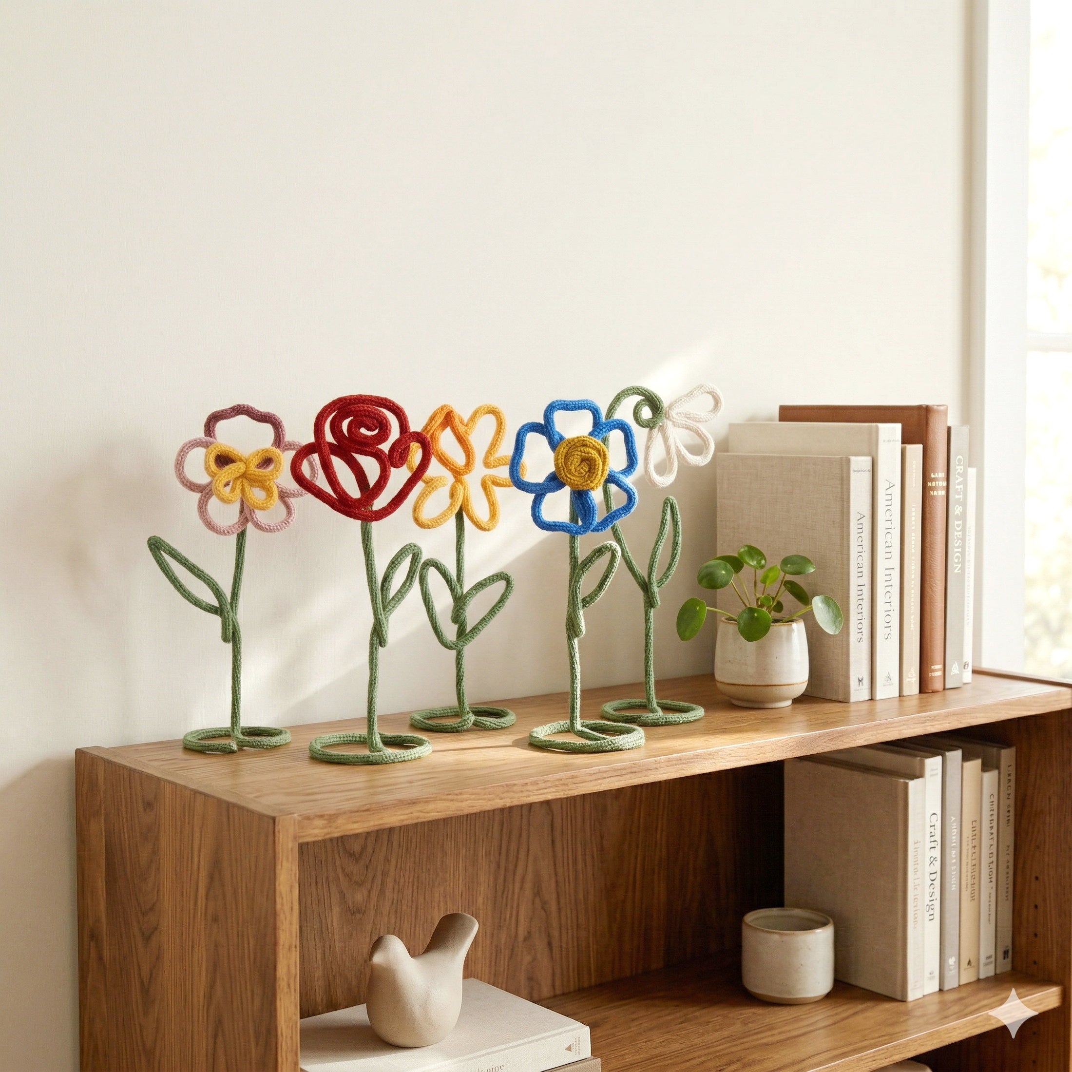 Flower Table Decor Wood Home Decor Gift for Boho Table Styling U42