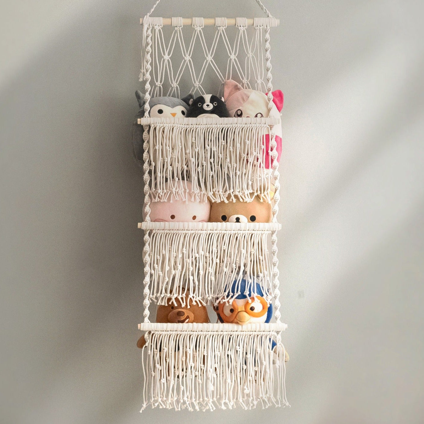 Toy Hammock - Macrame Hanging Toy Storage Organizer H72