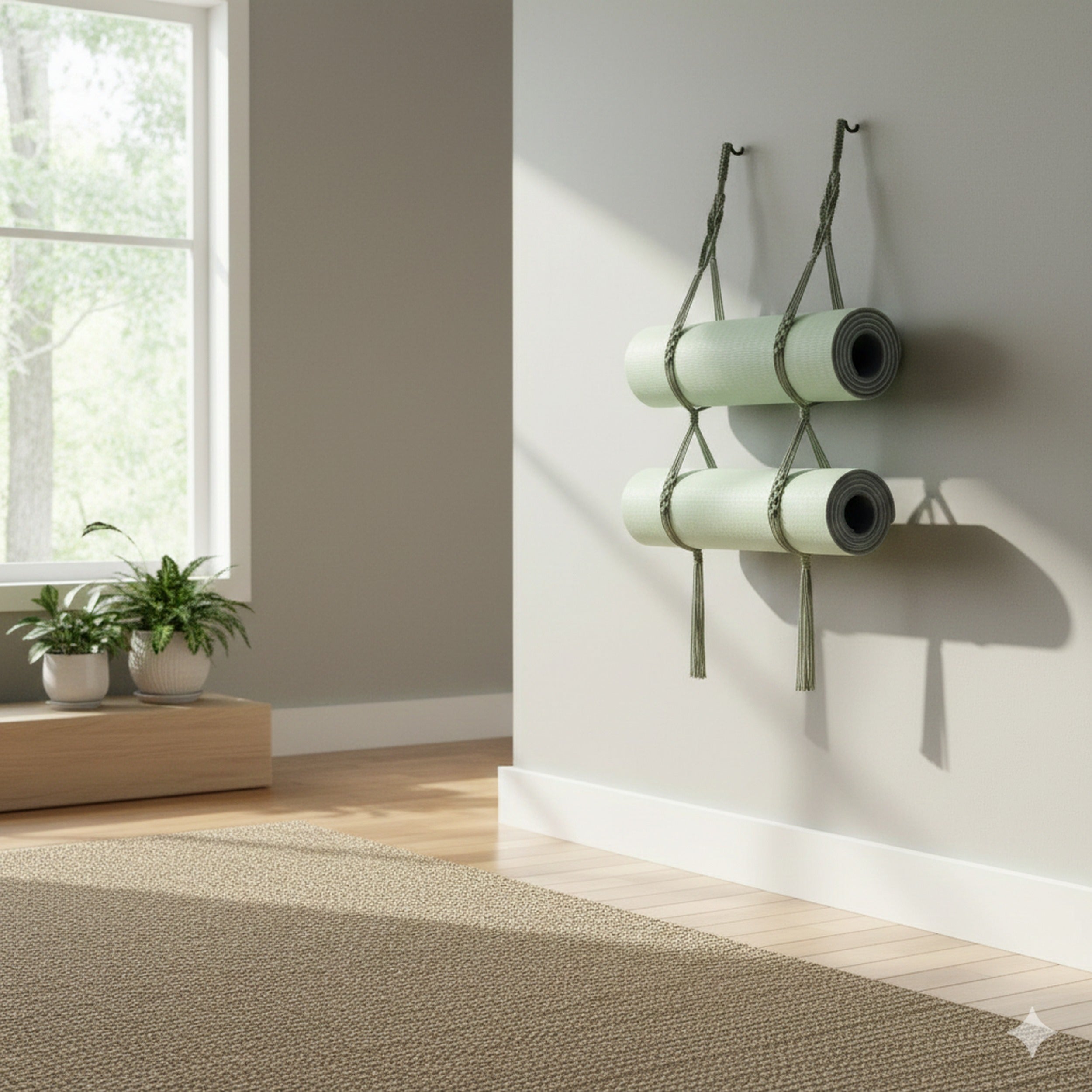 Macrame Yoga Mat Holder for Yoga Mat Storage and Home Decor I84