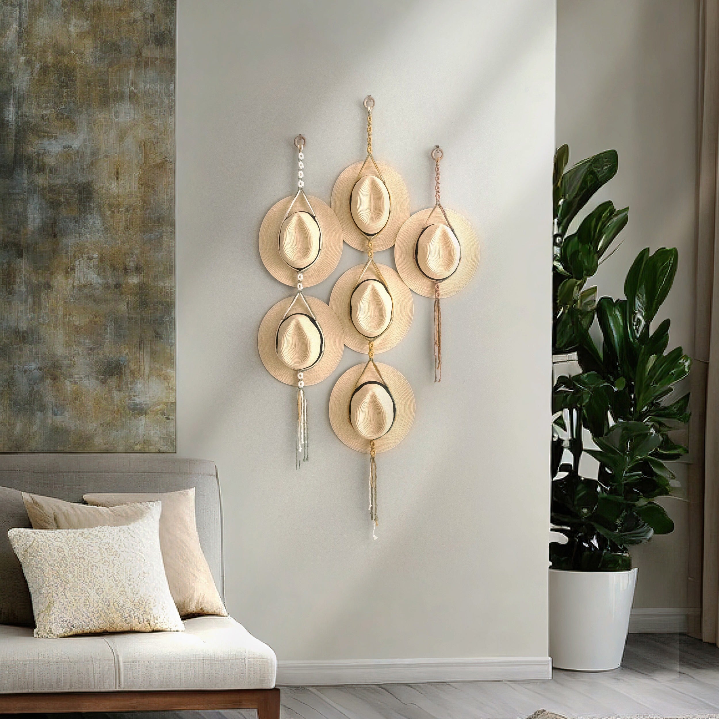 Macrame Photo Hanger macrame cord for Photo Wall Display and Boho Photo Decor I89