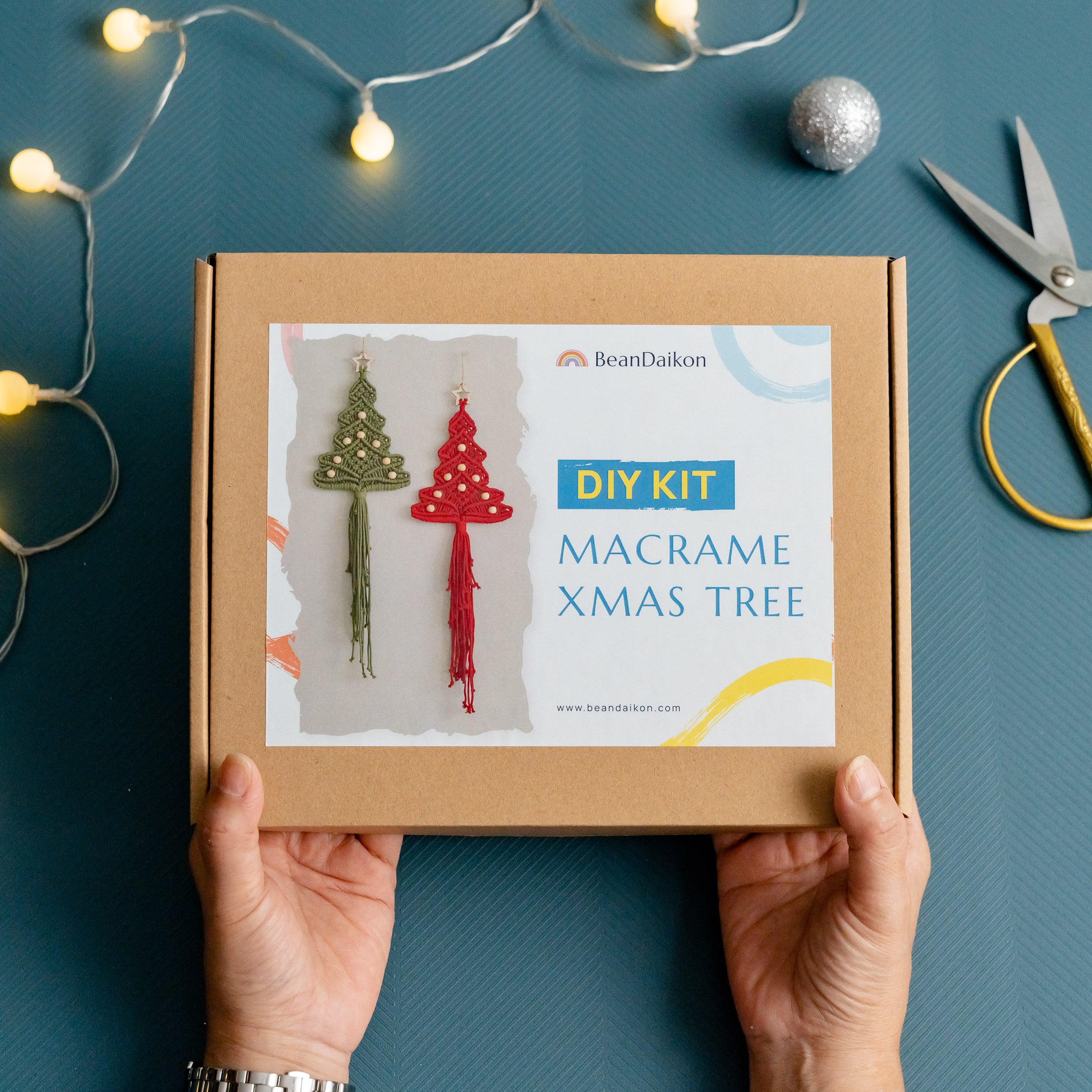 DIY Macrame Christmas Tree Kit – Cotton Cord Holiday Craft K55