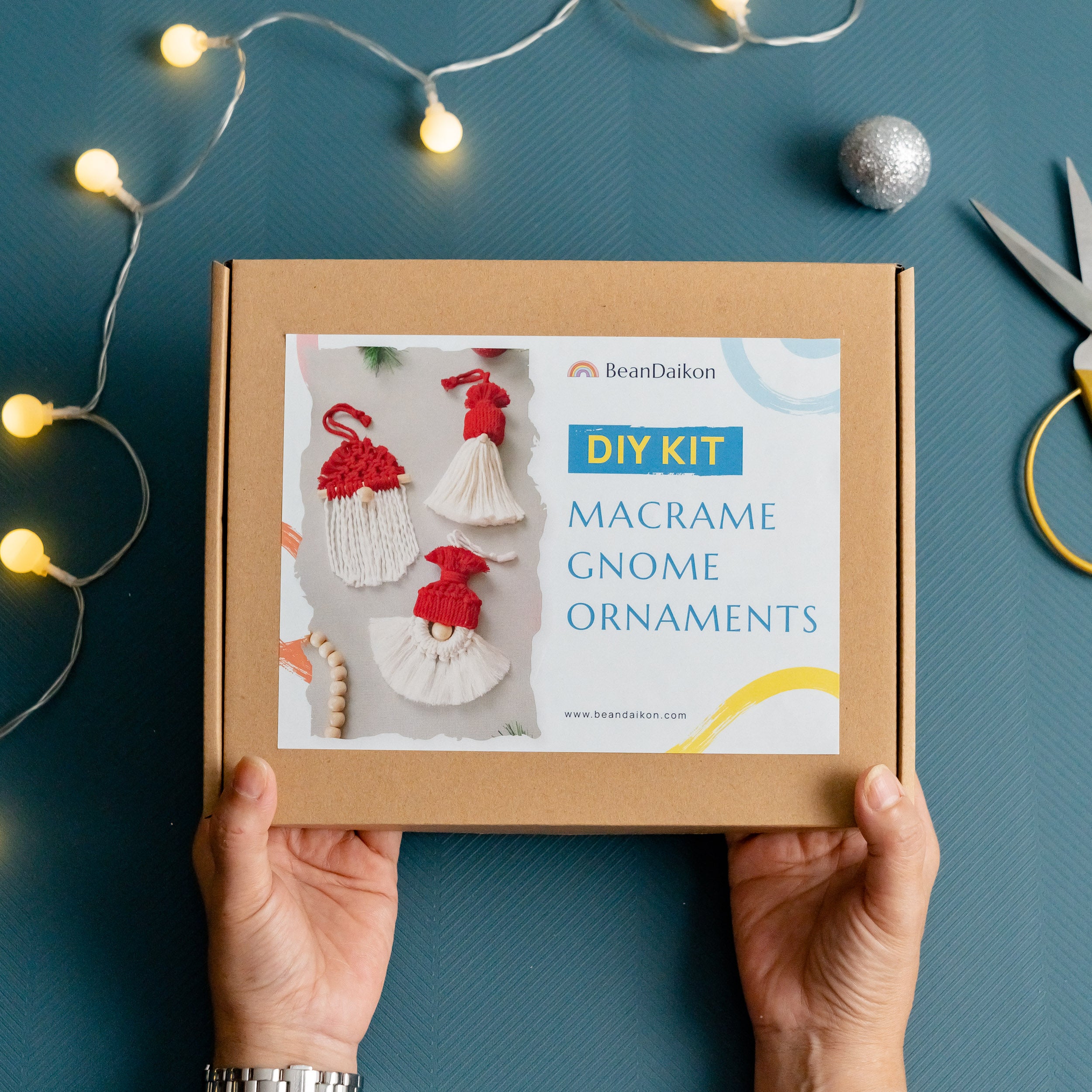 DIY Macrame Gnome Kit – Handmade Christmas Ornaments Craft Set K60