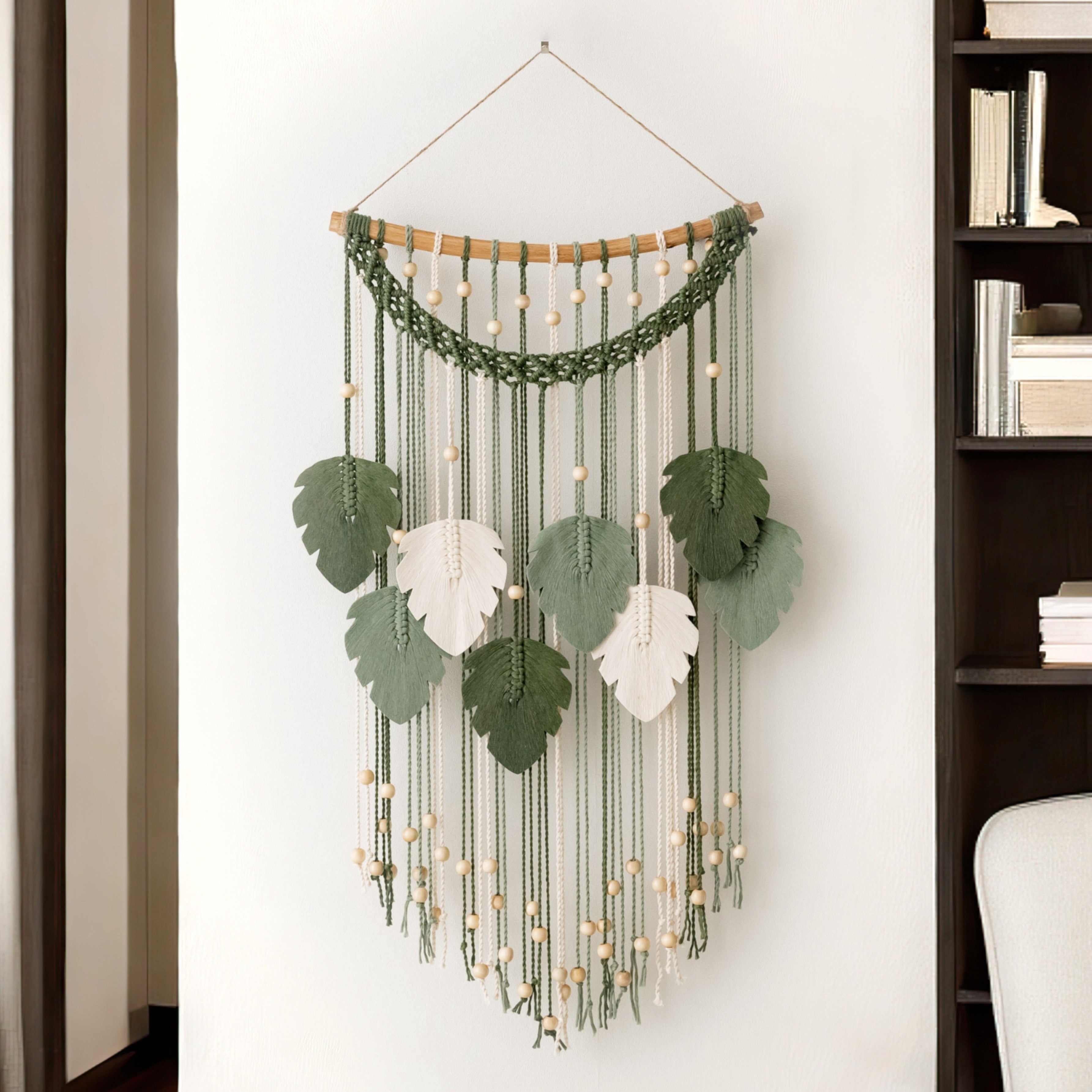 Macrame Wall Hanging Easy – Raindrop Leaf Decor L22