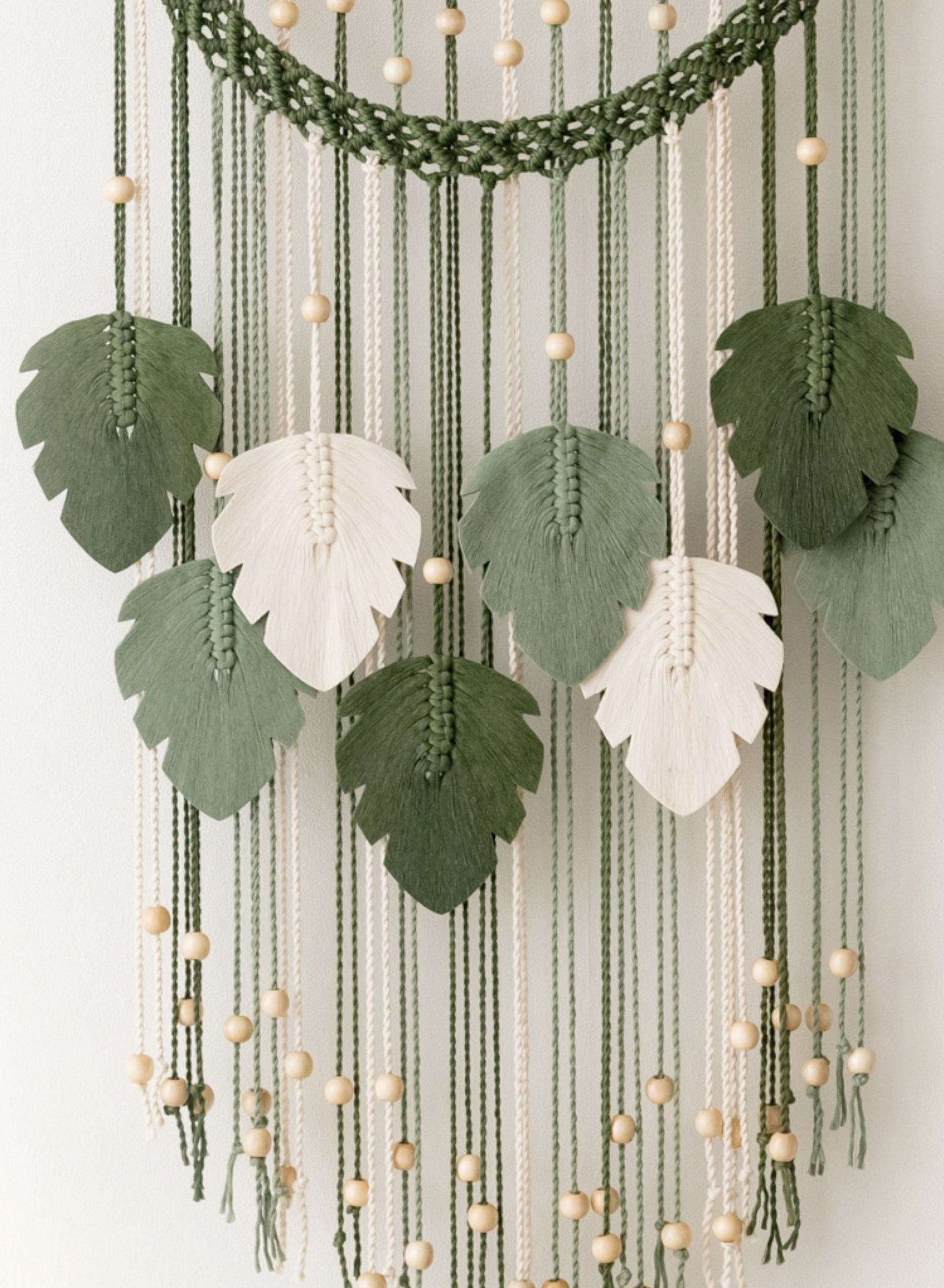 Macrame Wall Hanging Easy – Raindrop Leaf Decor L22
