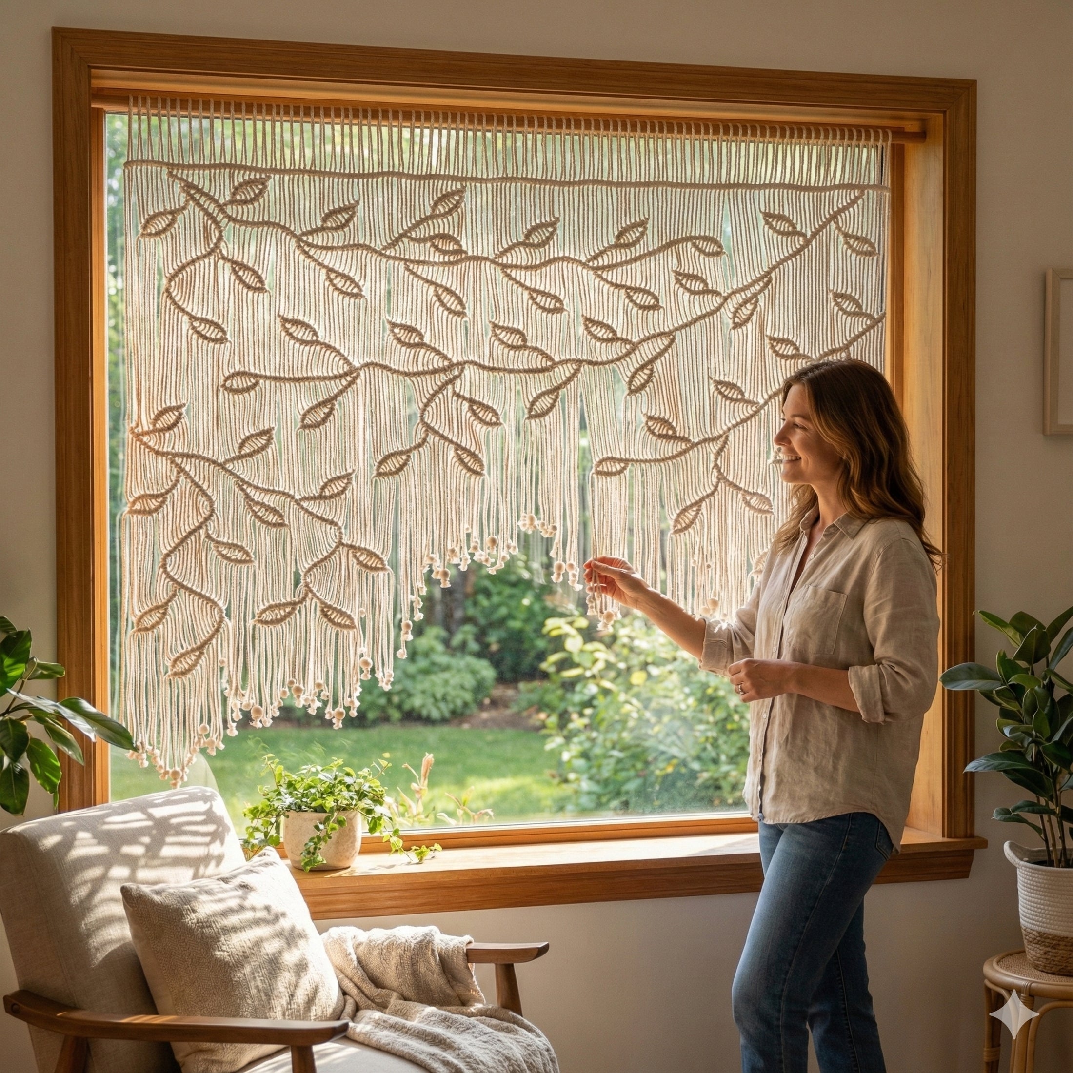 Macrame Curtain macrame cord for Boho Curtain and Wall Hanging C02