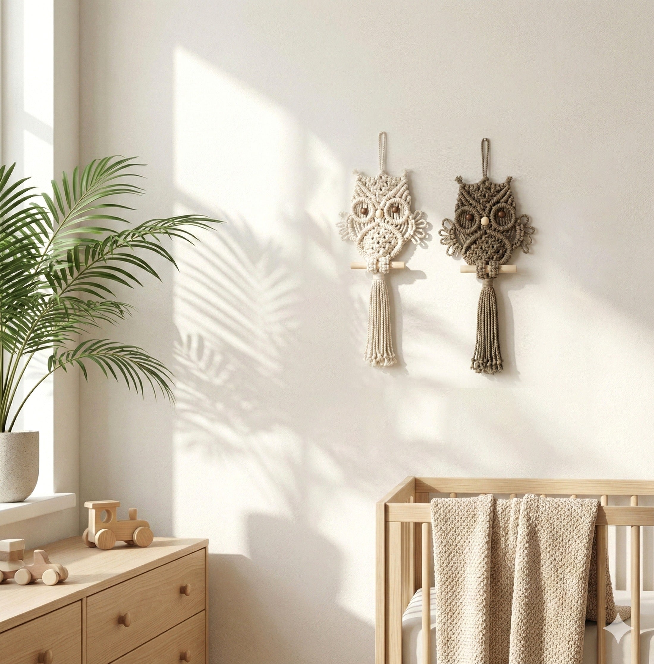 Macrame Owl Wall Hanging macrame cord for Boho Wall Decor W73