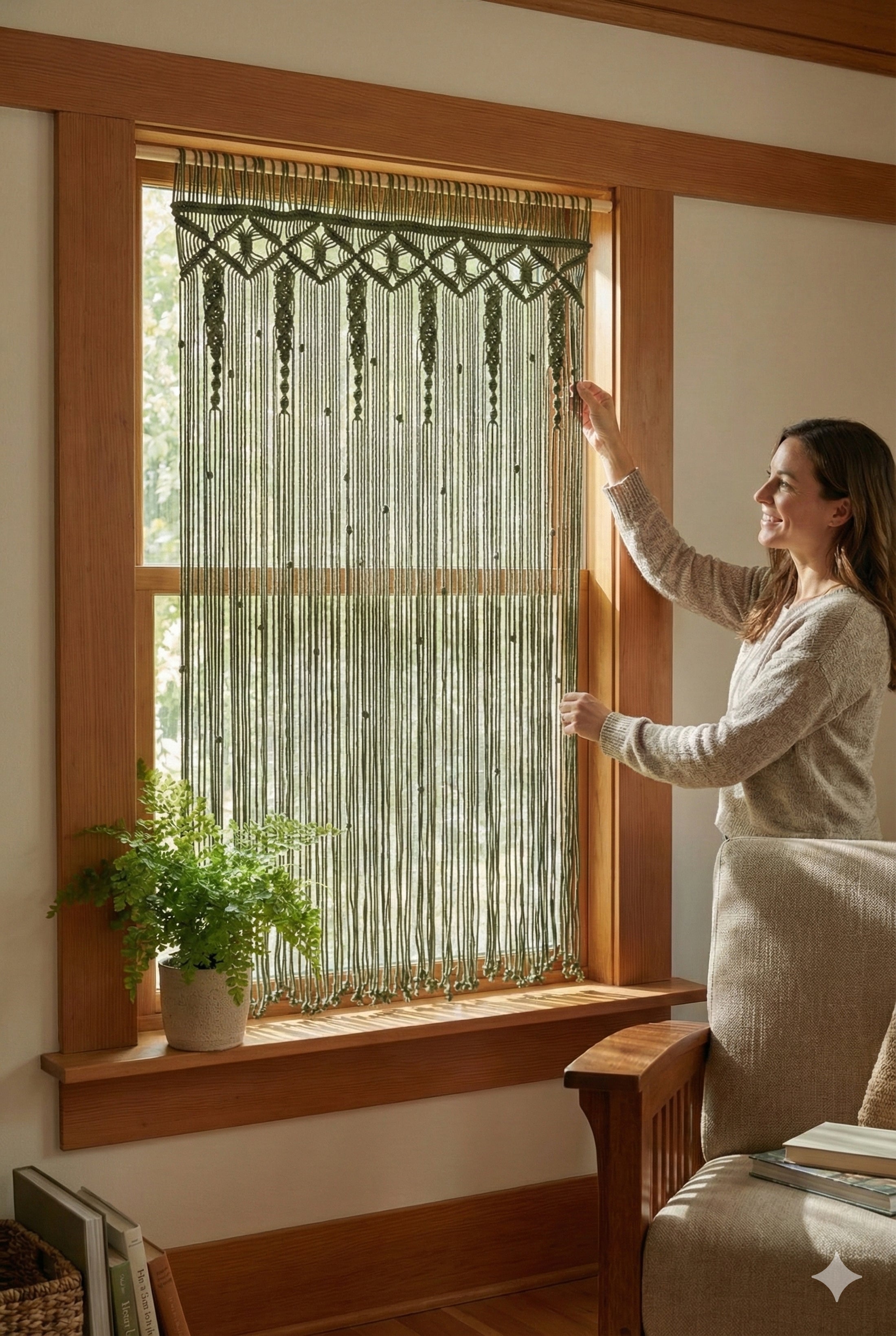 Macrame Curtain macrame cord for boho curtain and wall decor C06