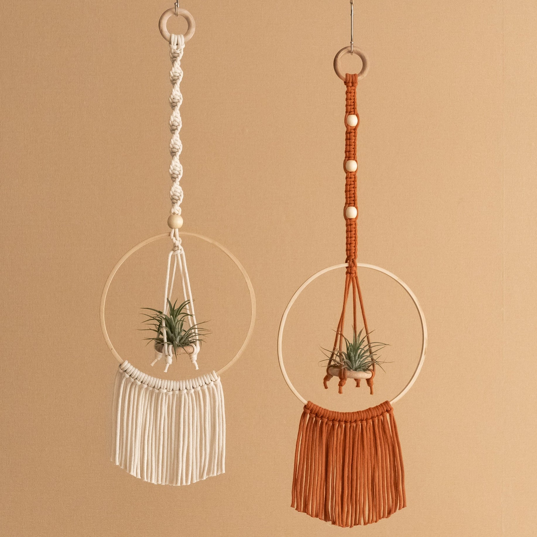 Macrame Air Plant Hanger For Boho Wall Decor And Green Spaces I88