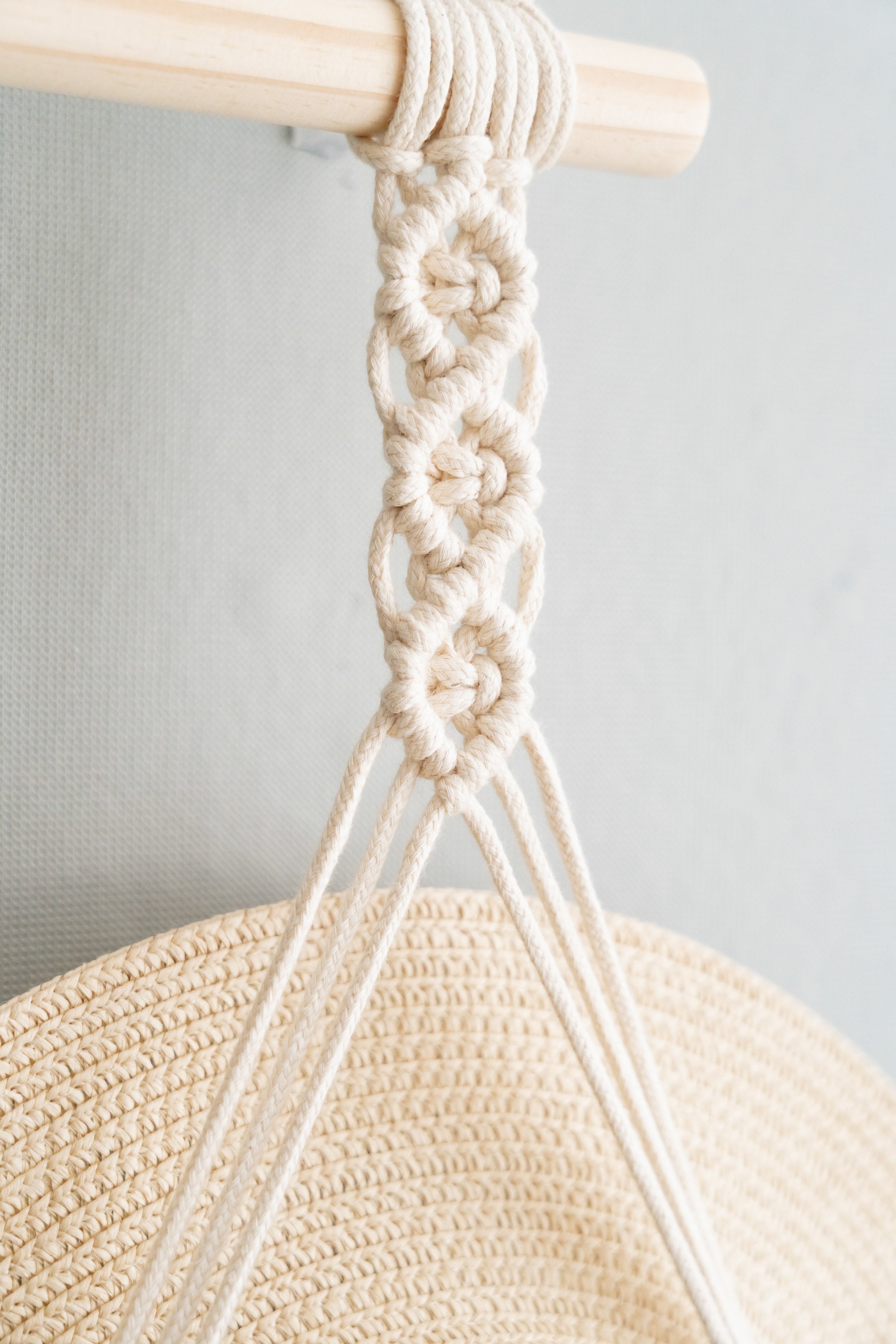Macrame Hat and Cap Holder – Boho Wall Organizer Display I53
