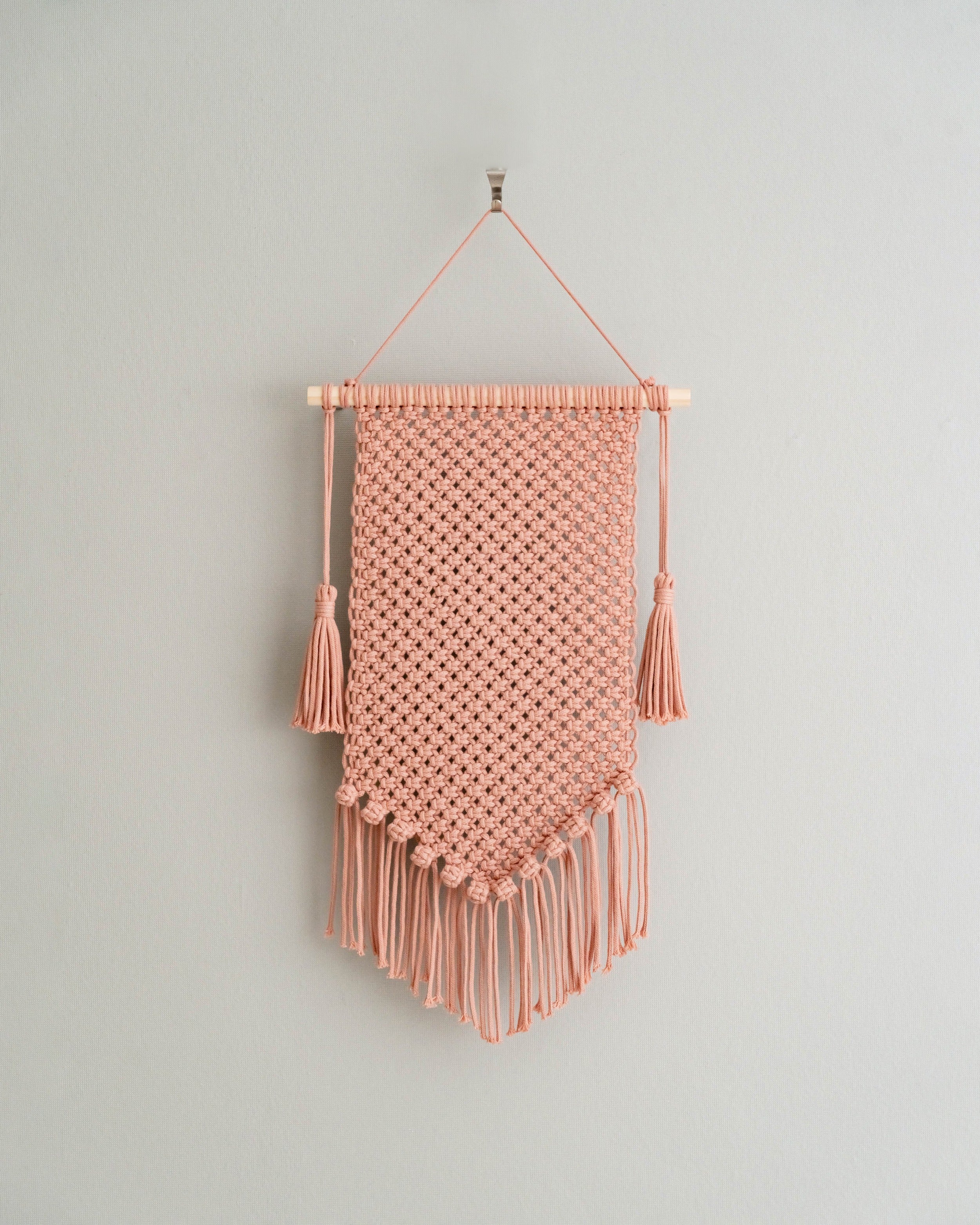 Handmade Macrame Earring Holder – Jewelry Wall Organizer I52