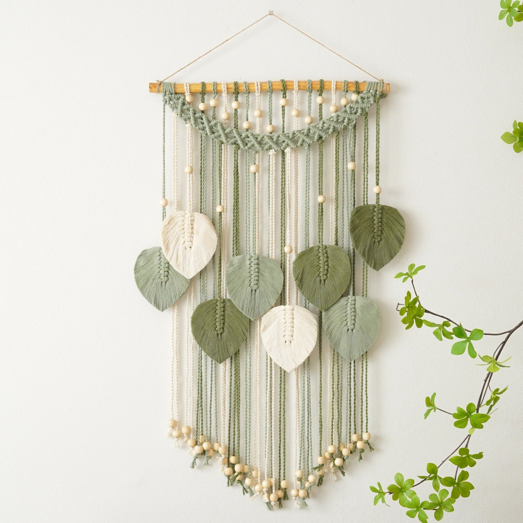 Macrame Wall Hanging Easy – Raindrop Leaf Decor L22