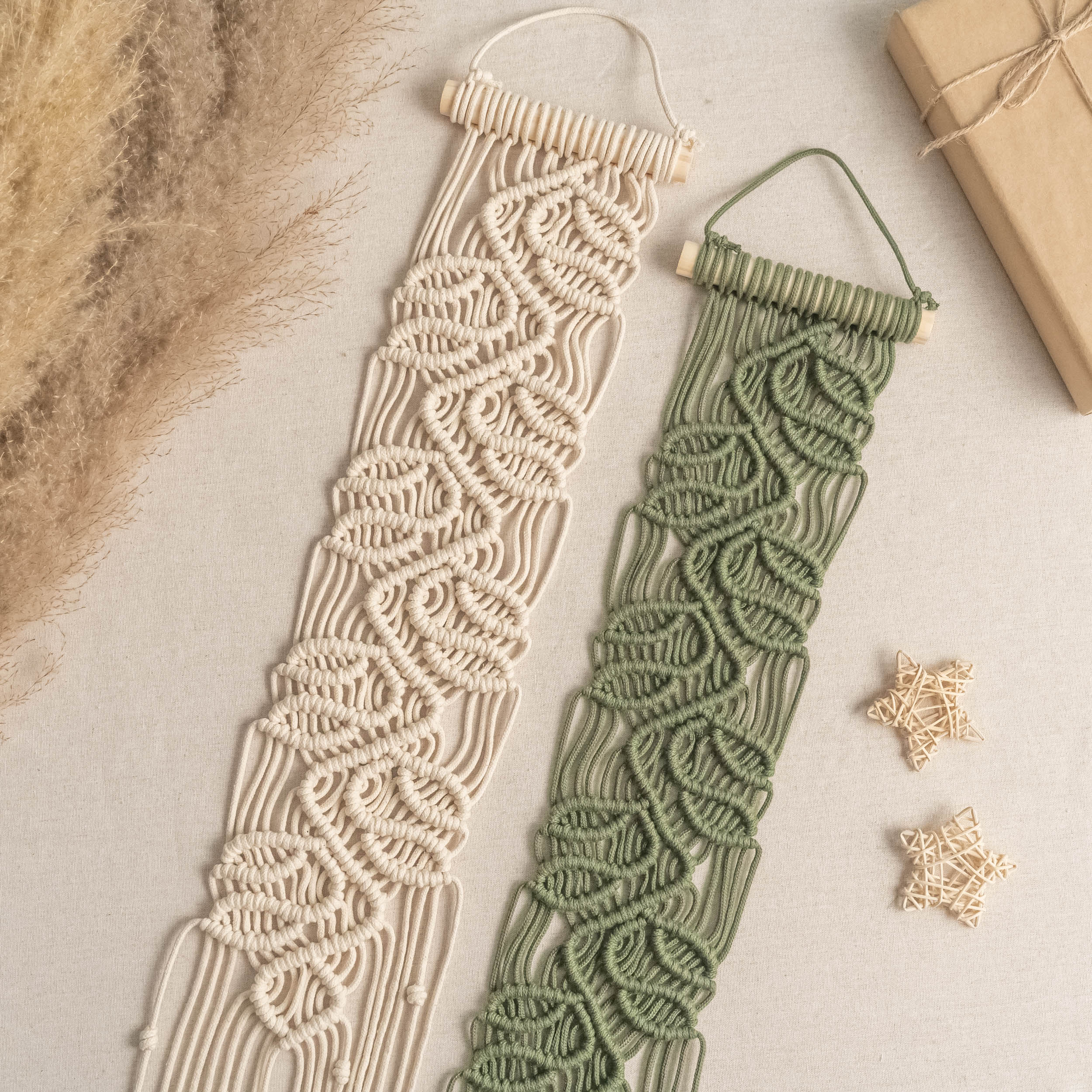 Macrame Leaf Vine Wall Hanging Kit – DIY Home Decor for Beginners K29