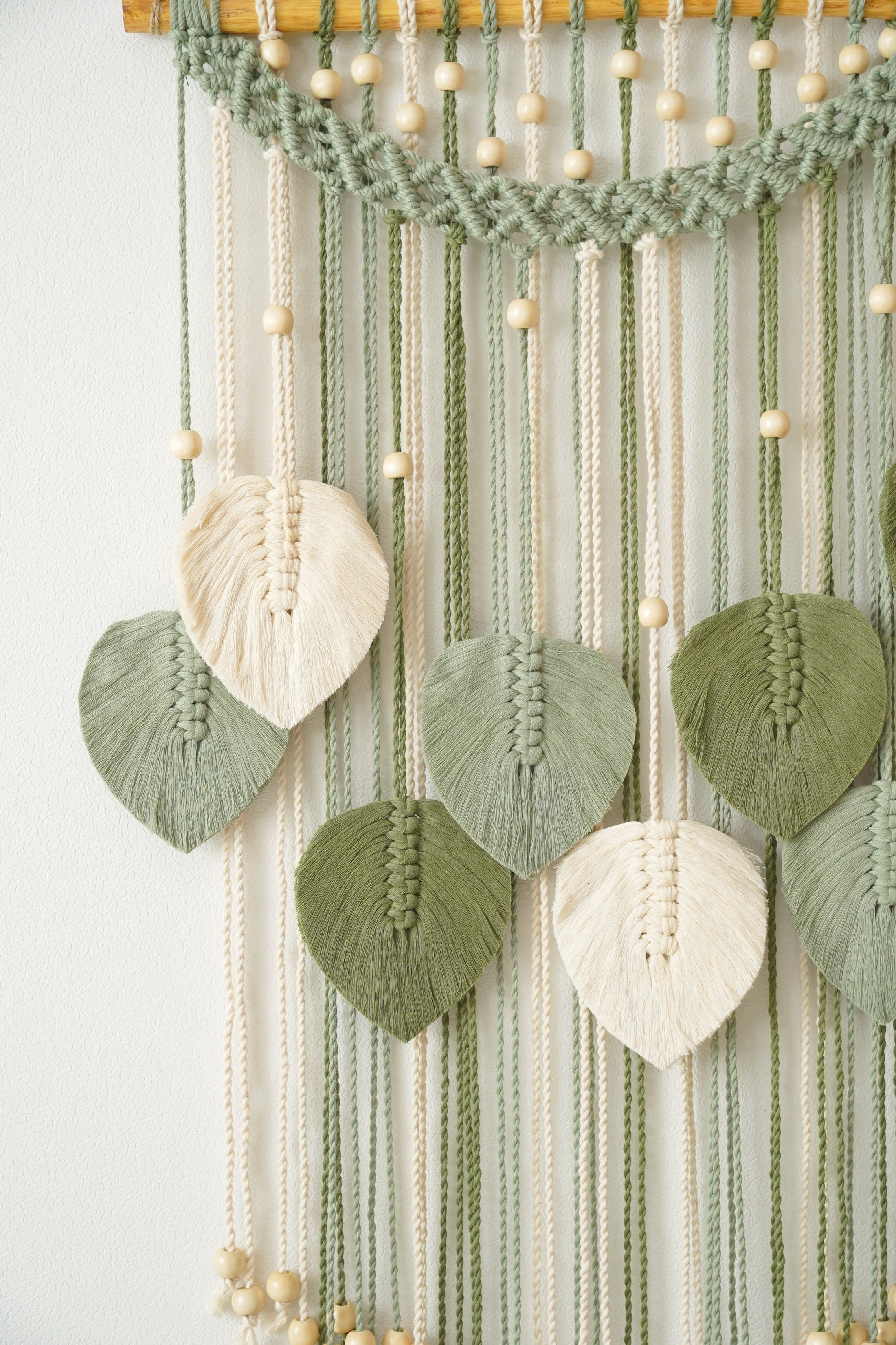 Macrame Raindrop Leaves macrame for boho macrame wall decor L22