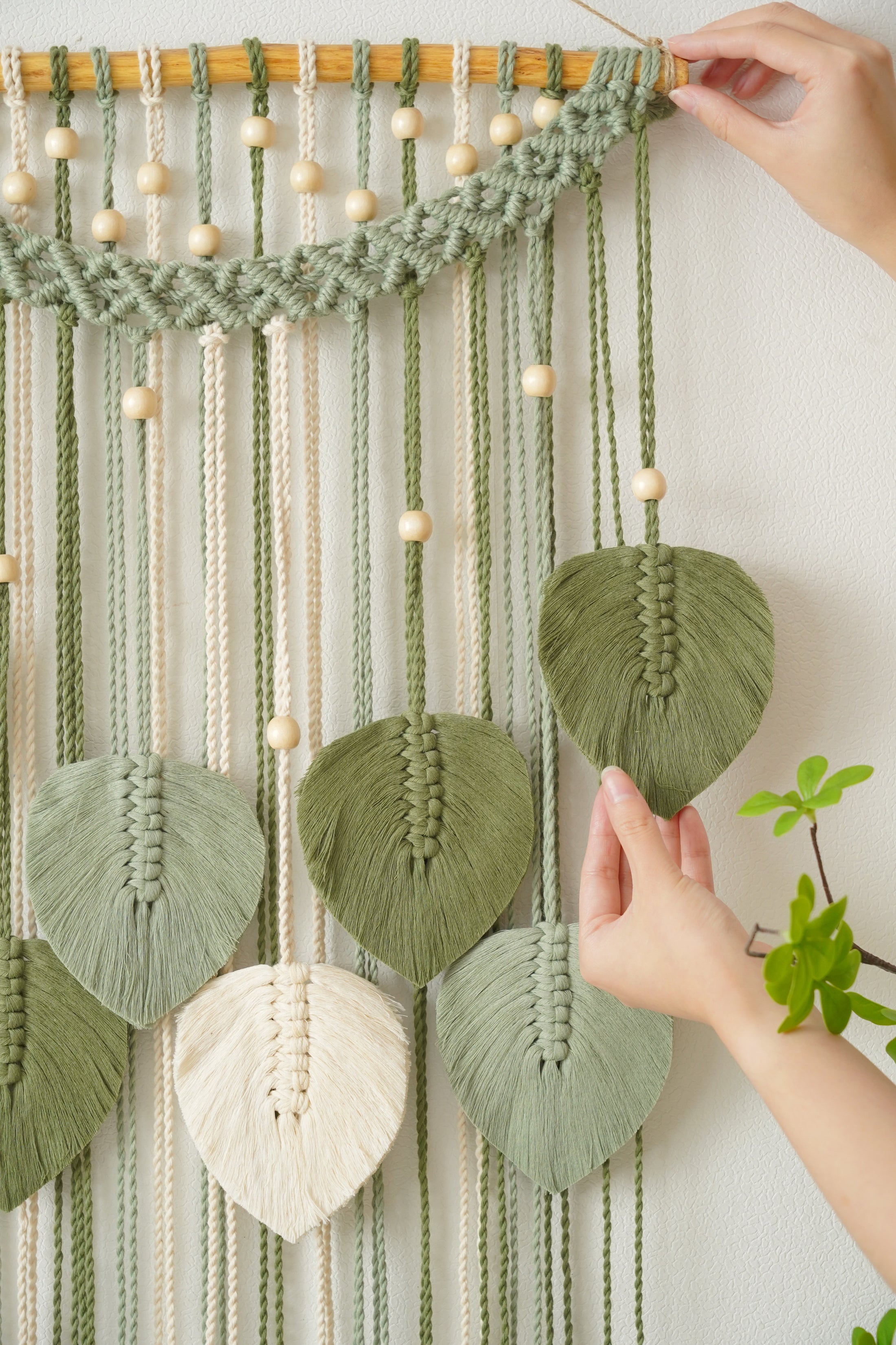 Macrame Wall Hanging Easy – Raindrop Leaf Decor L22