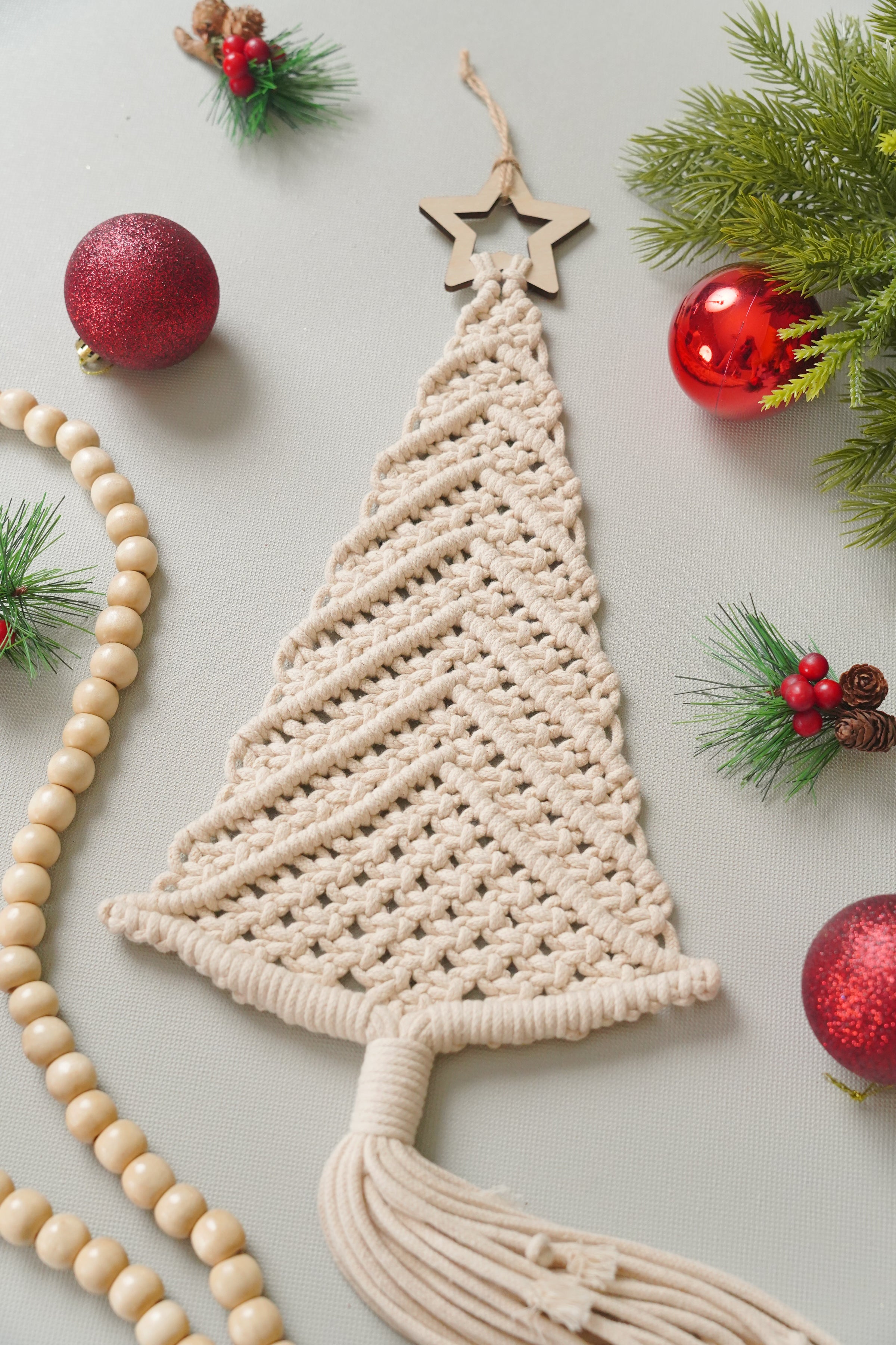 Macrame Christmas Tree Pattern for Christmas Craft DIY and Decor P52