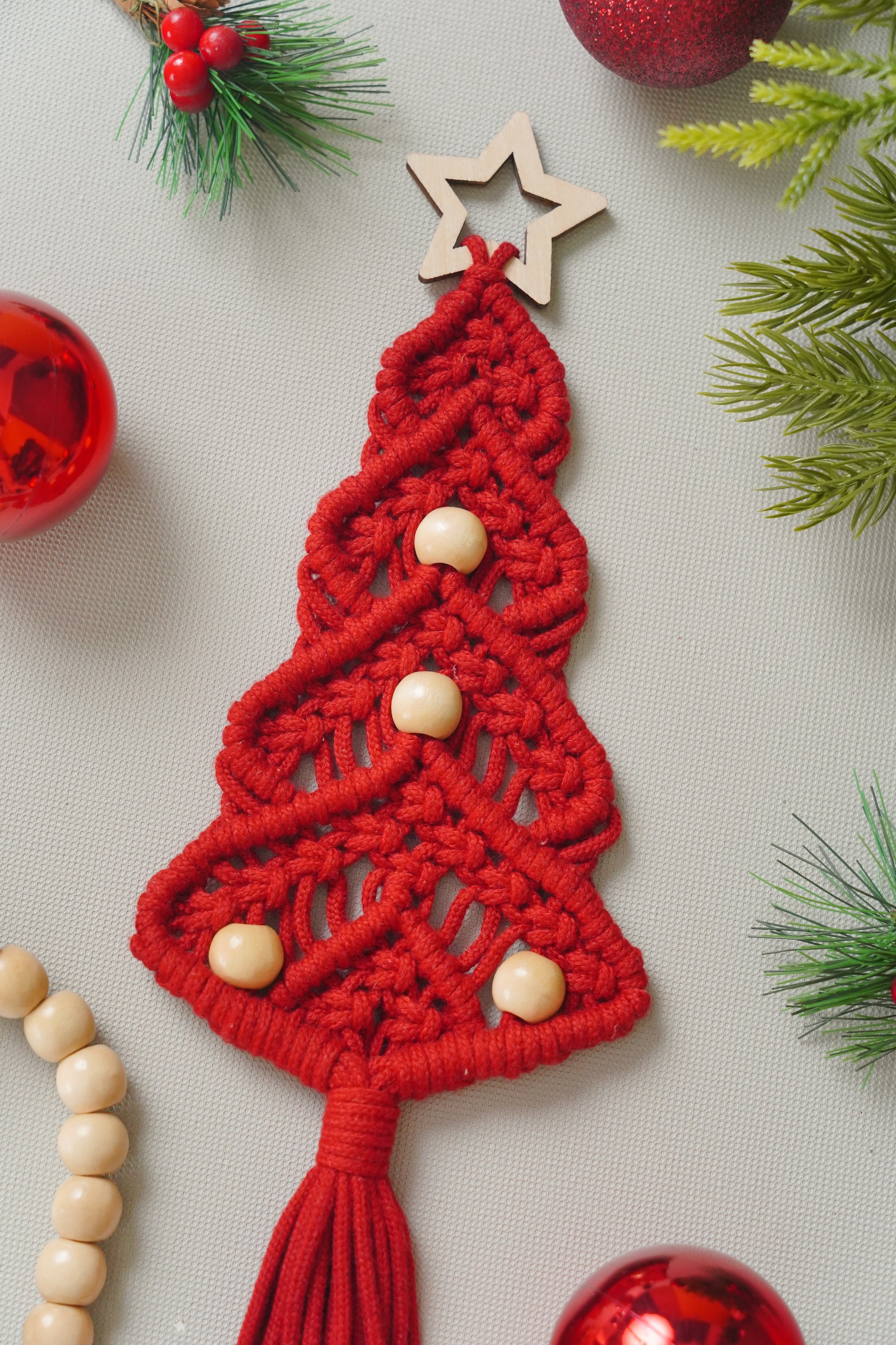 Macrame Christmas Tree Pattern for Macrame Pattern and Boho Decor P54