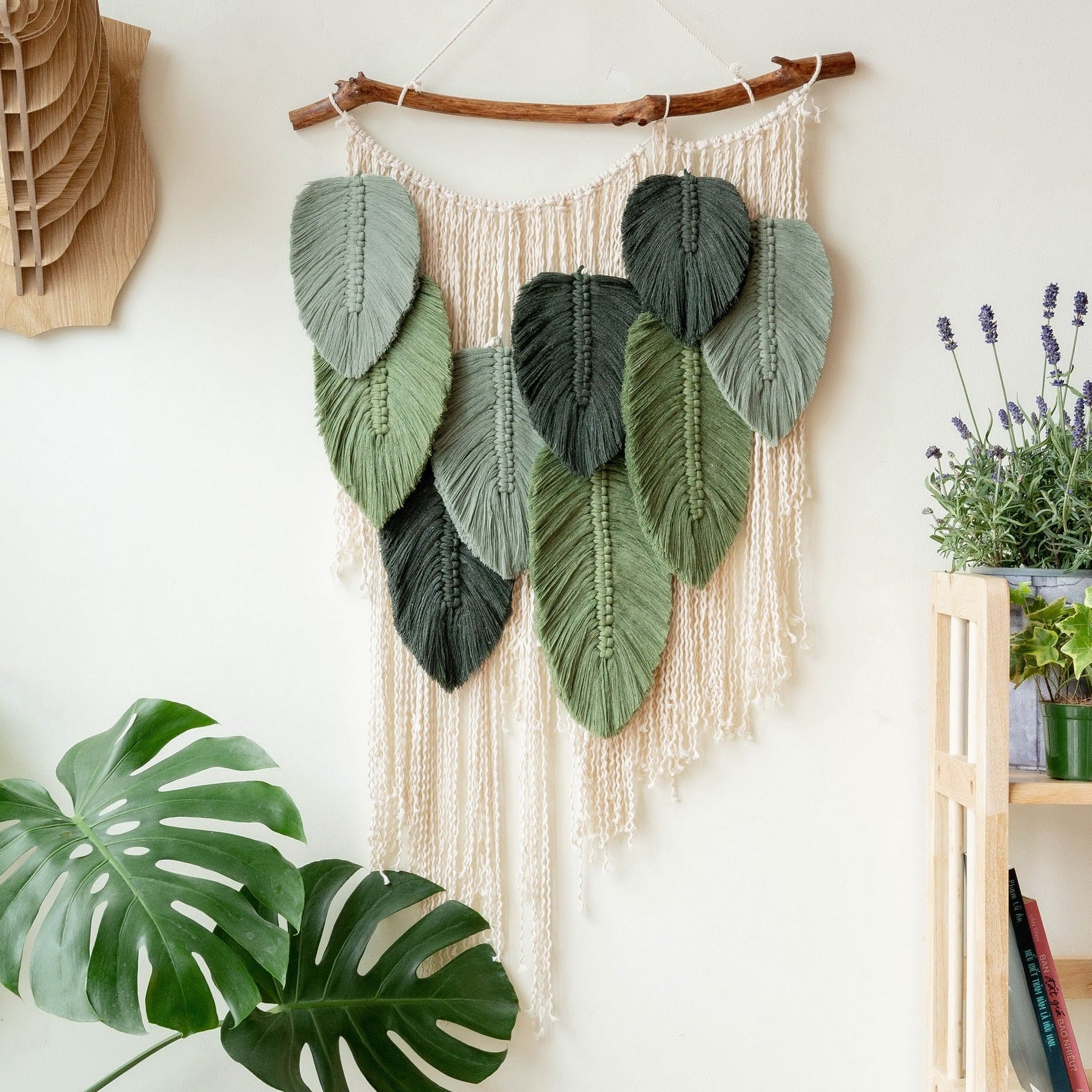 Macrame Leaf Wall Hanging Macrame for Boho Wall Decor L01