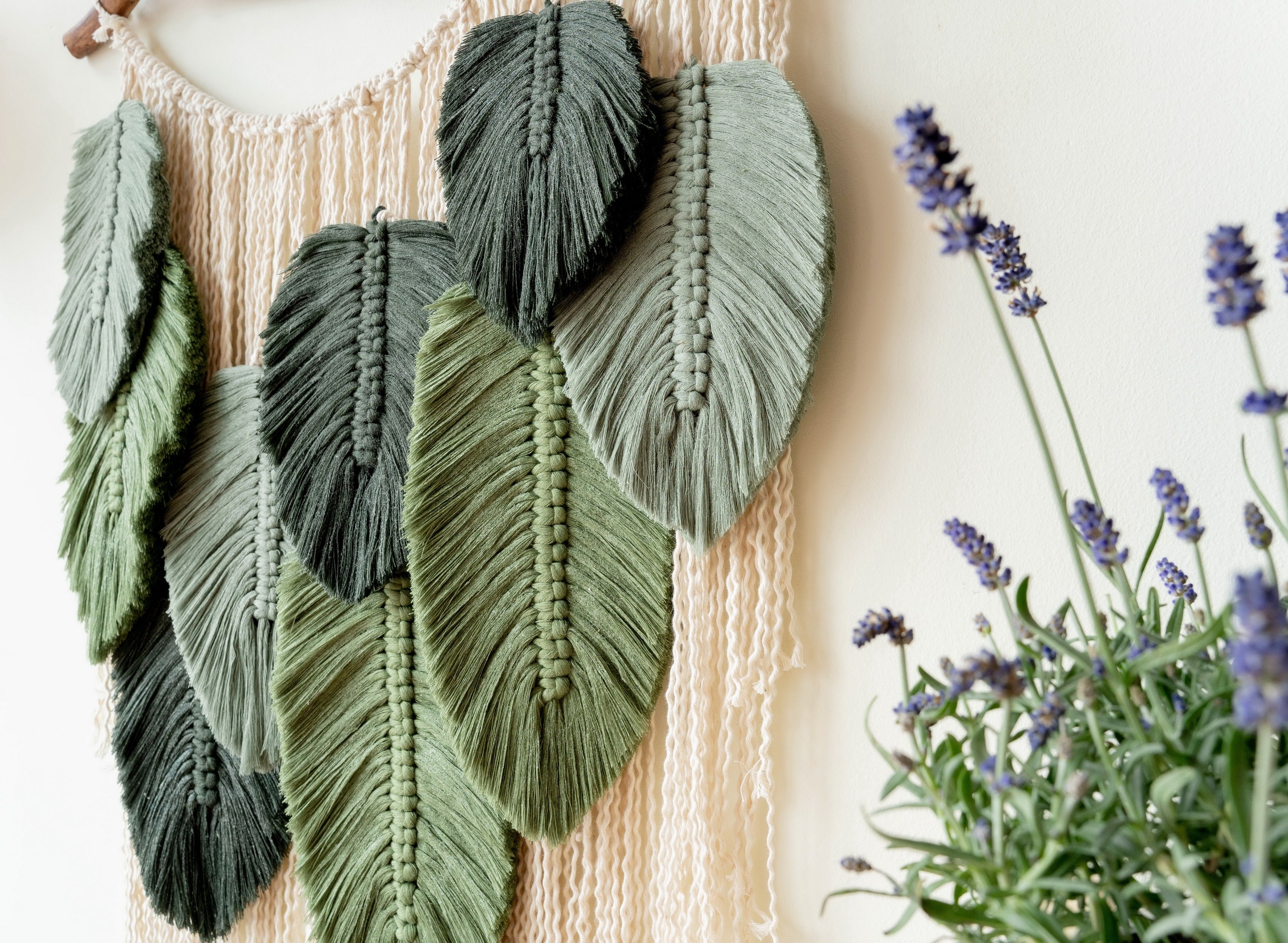 Macrame Leaf Wall Hanging Macrame for Boho Wall Decor L01