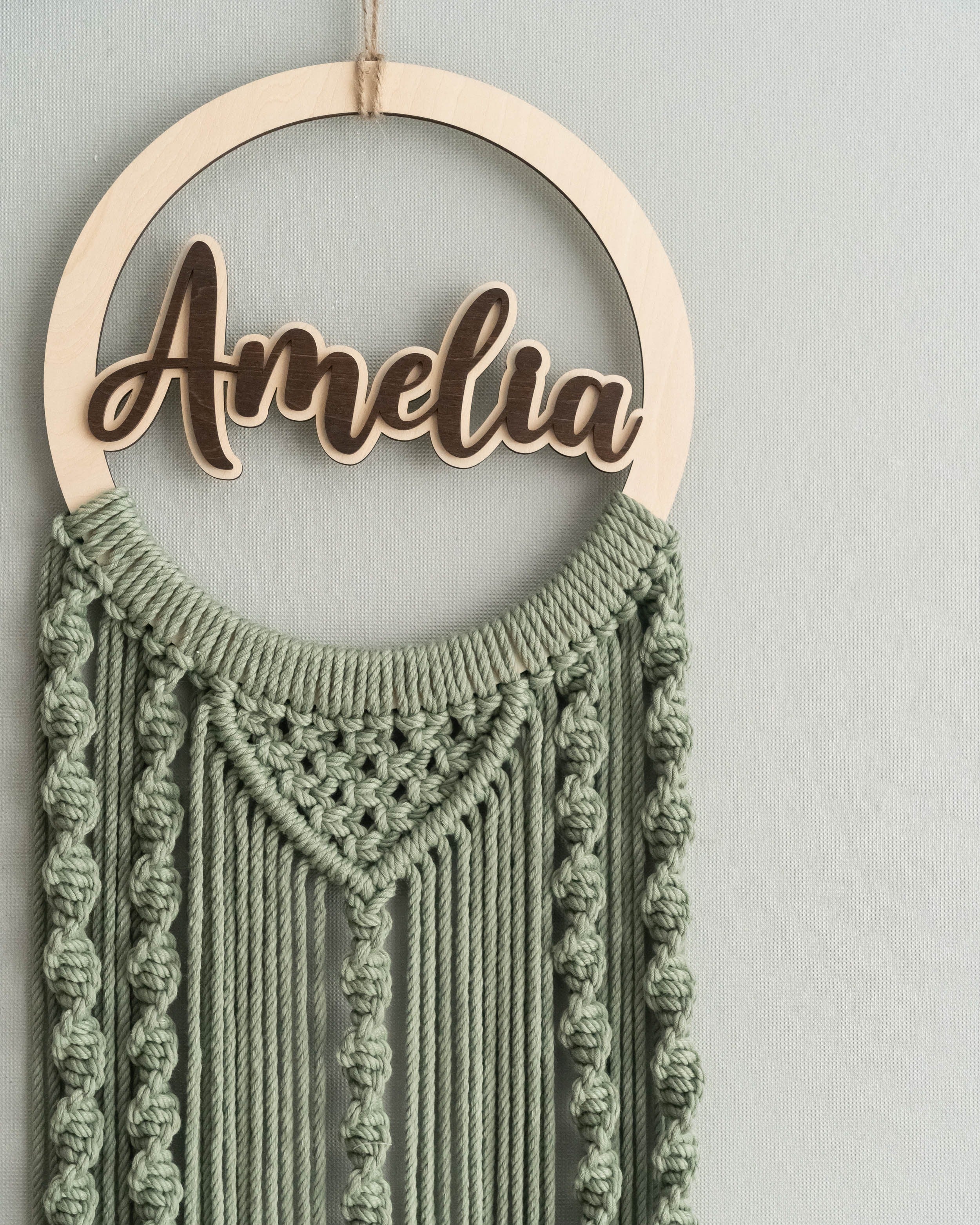 Personalized Name Sign Macrame Wall Hanging for Baby Nursery Decor V94