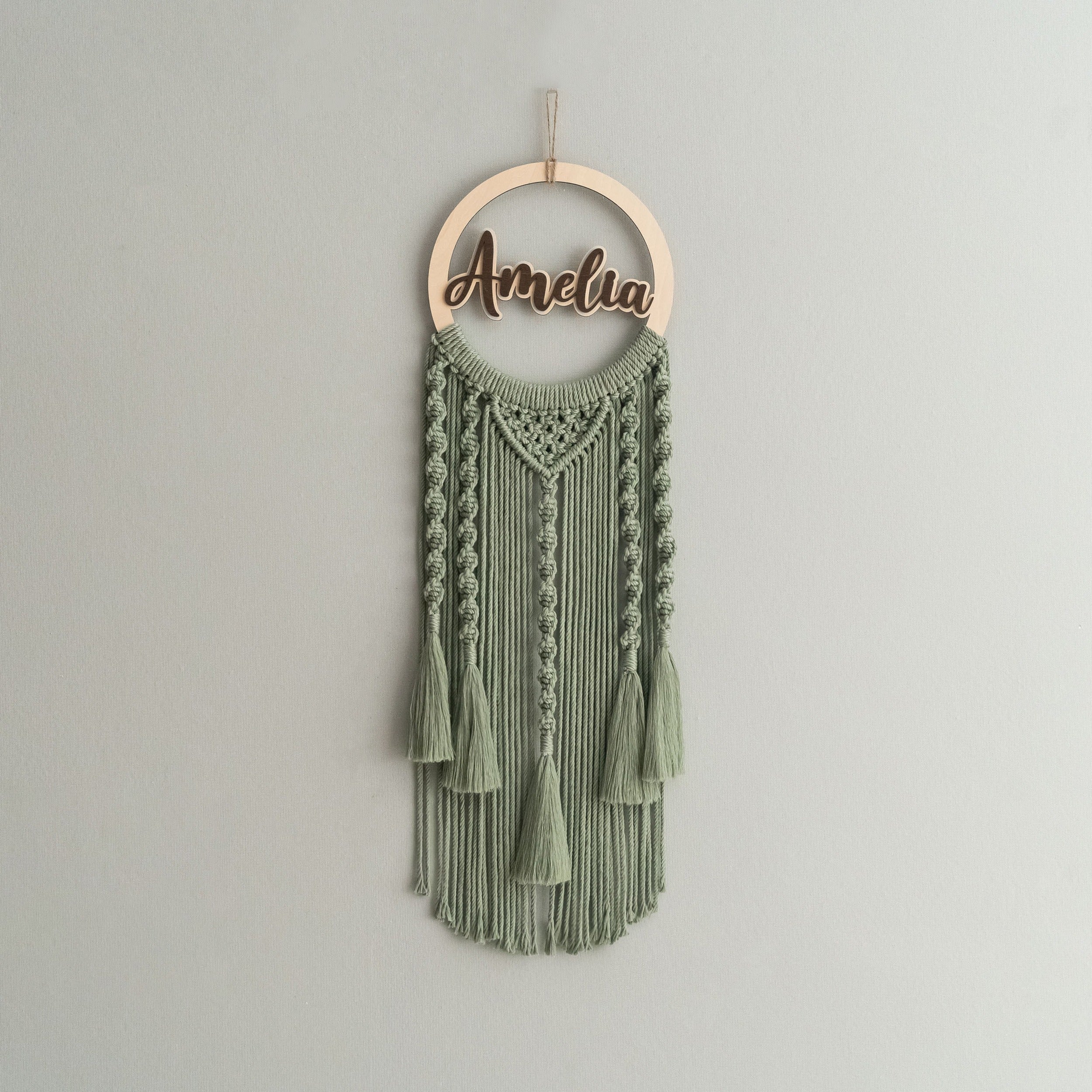 Personalized Name Sign Macrame Wall Hanging for Baby Nursery Decor V94
