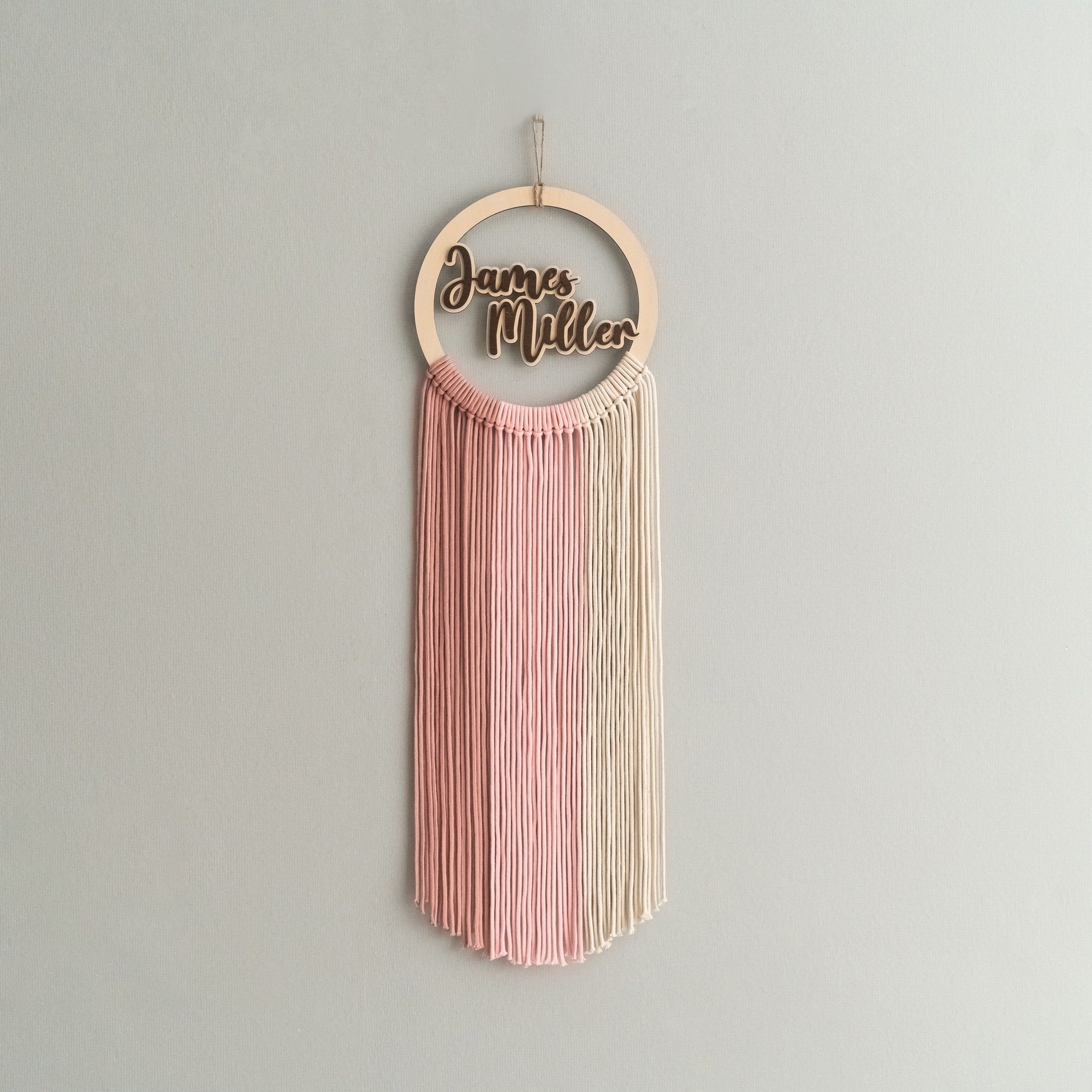 Personalized Name Sign Macrame Wall Hanging for Baby Nursery Decor V94