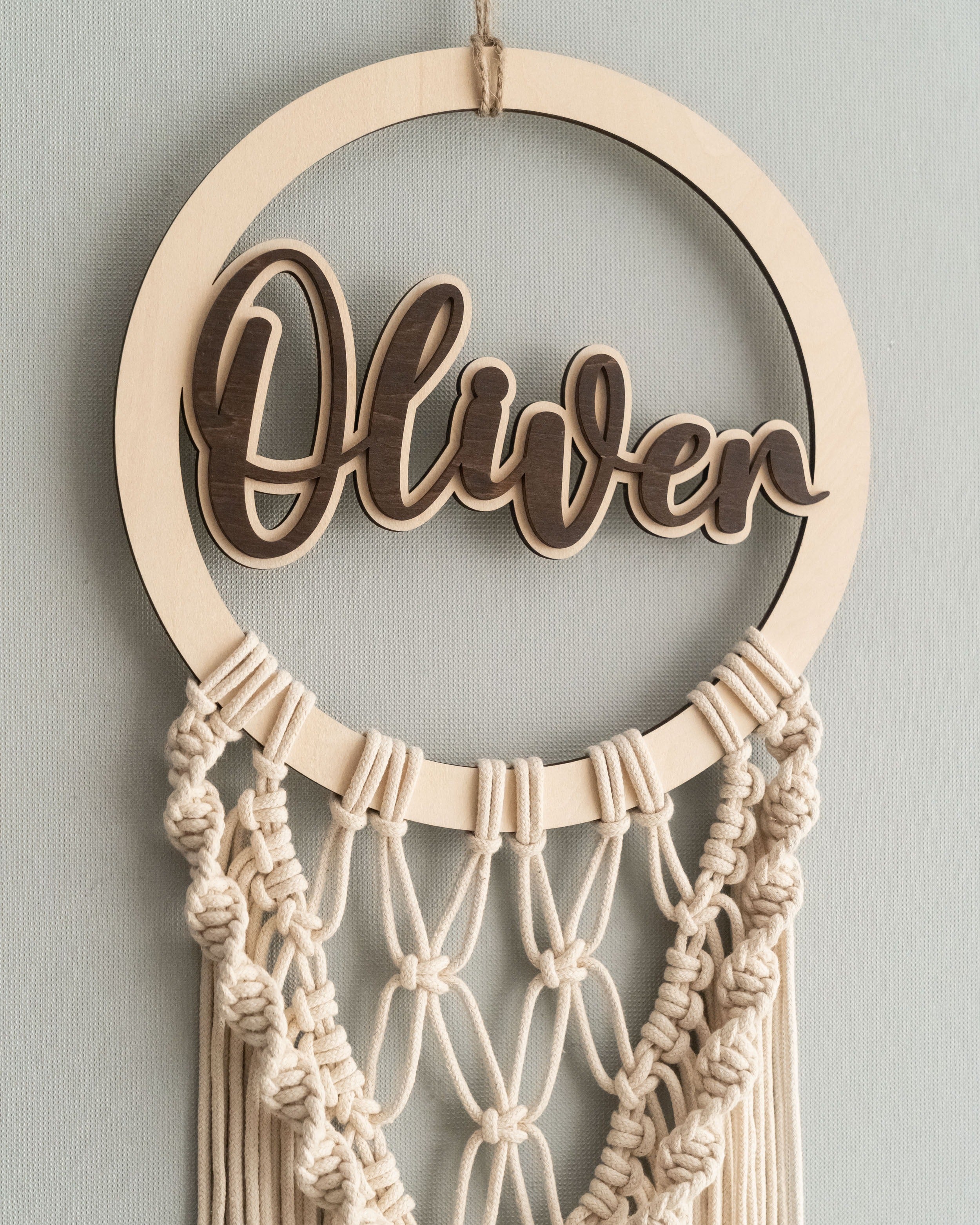 Personalized Name Sign Macrame Wall Hanging for Baby Nursery Decor V94