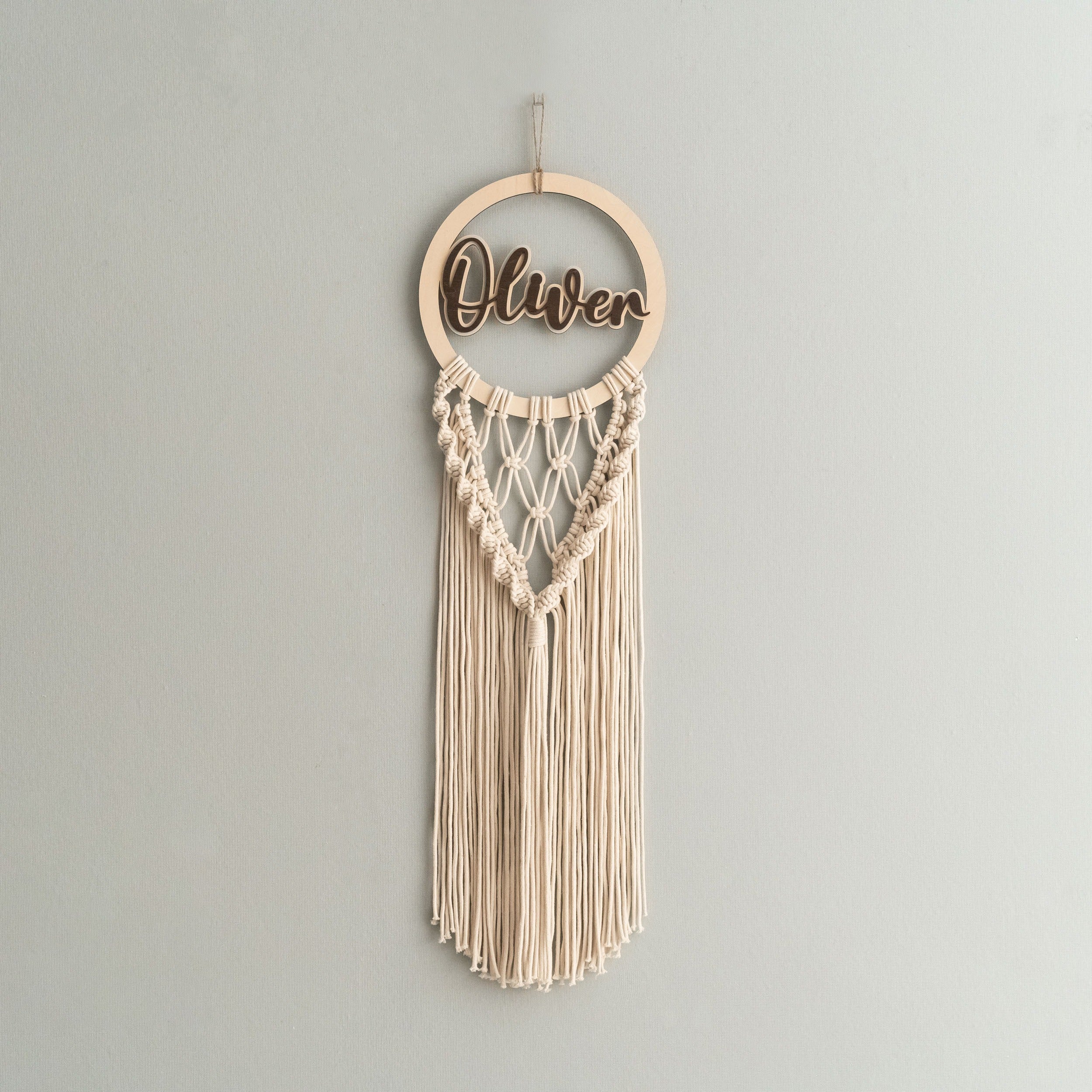 Personalized Name Sign Macrame Wall Hanging for Baby Nursery Decor V94